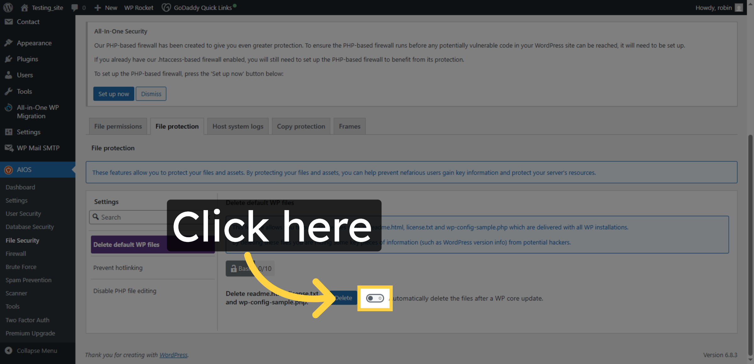 Enable File Protection