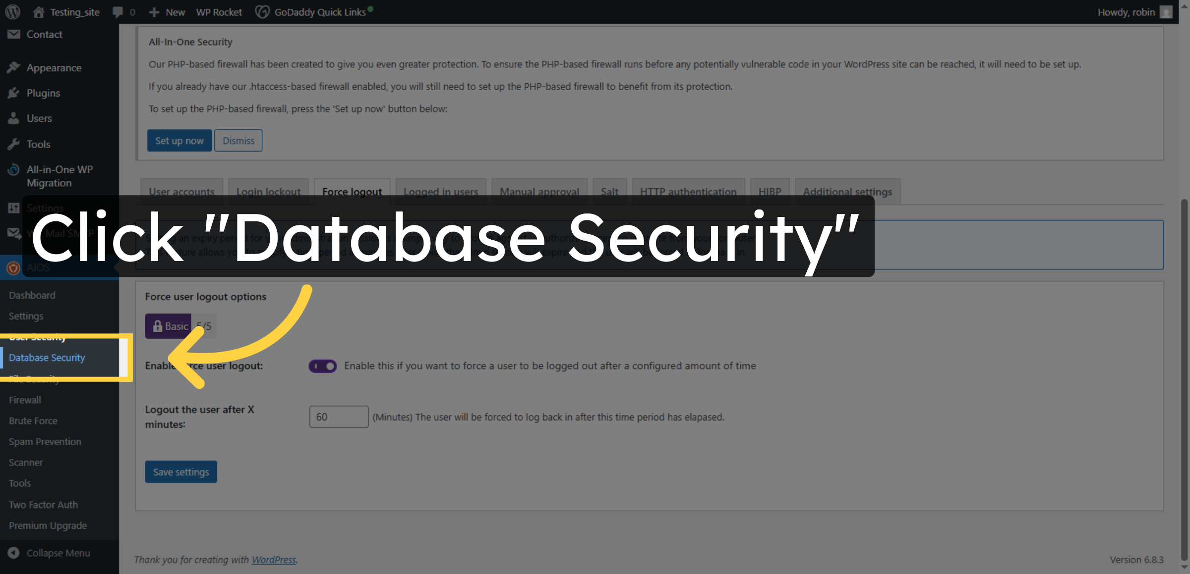 Open Database Security