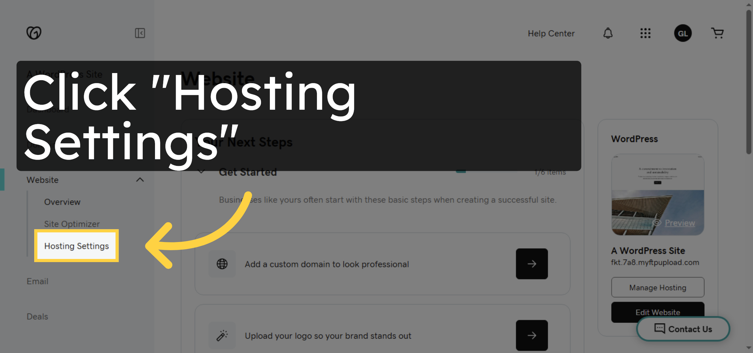 Open Hosting Settings
