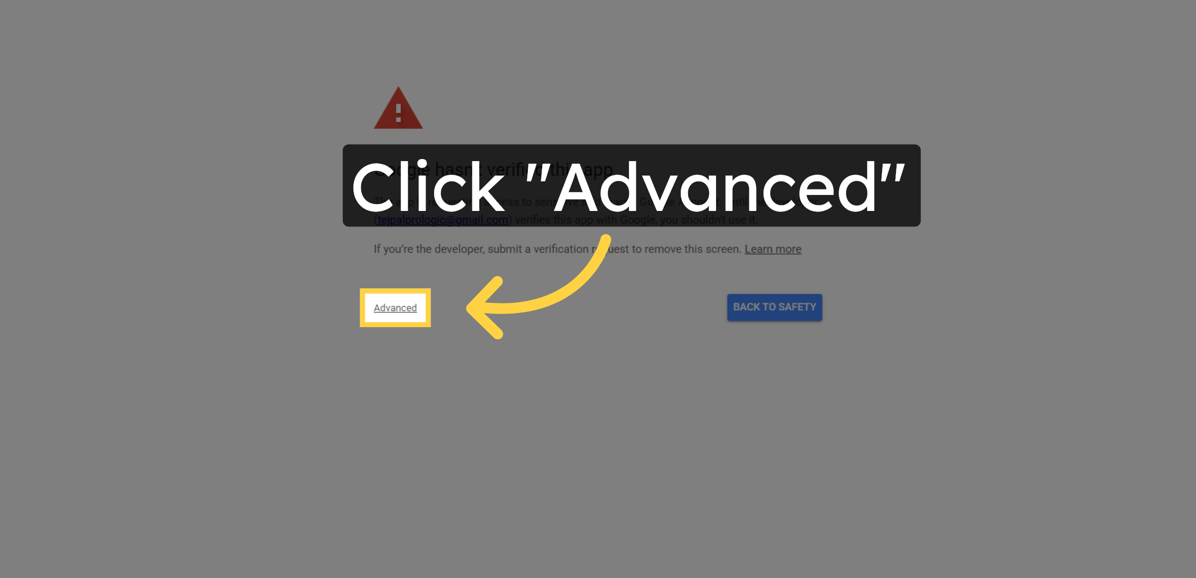 Open Advanced Options