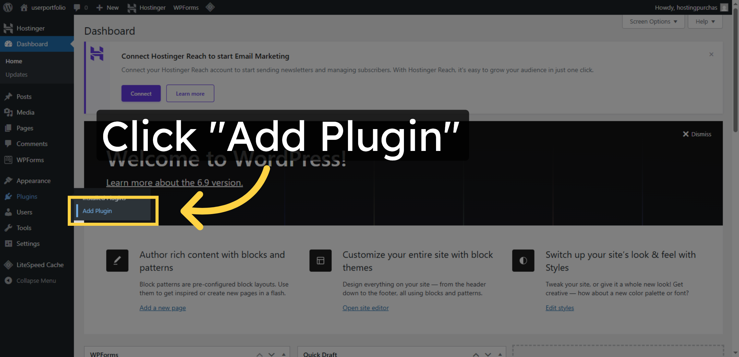Click Add Plugin Button