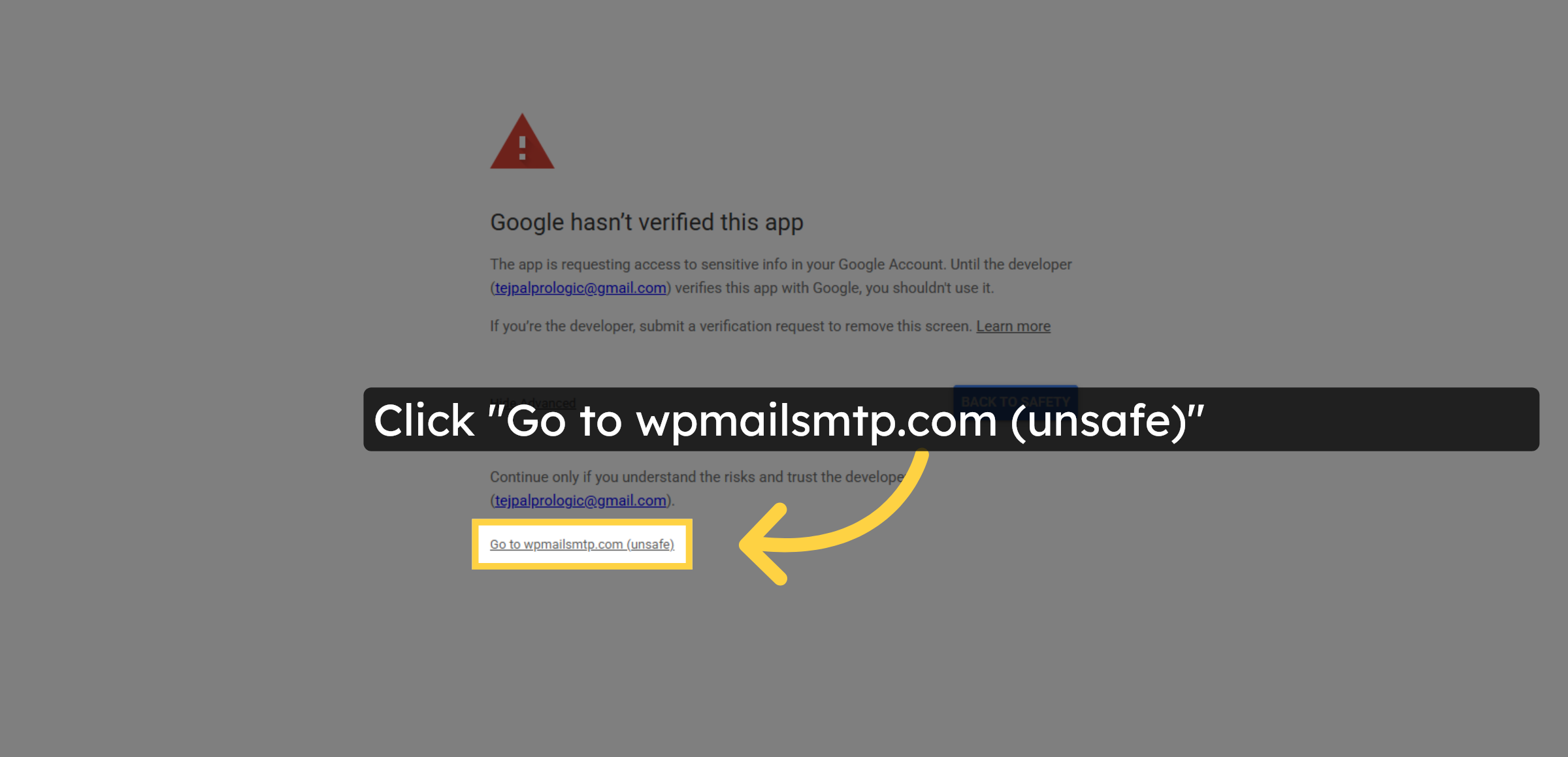 Proceed To Unsafe Site