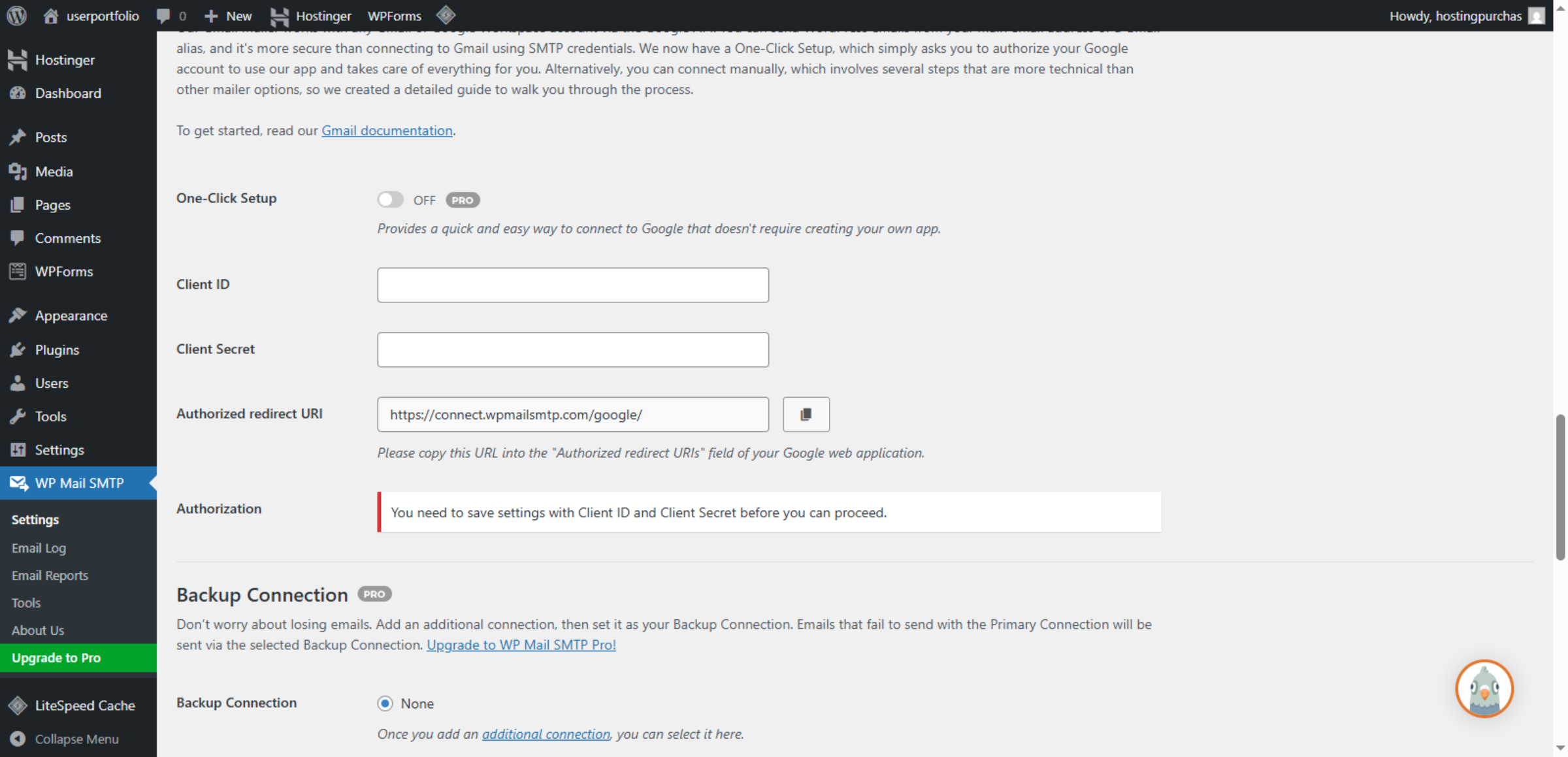 Switch To WordPress Site