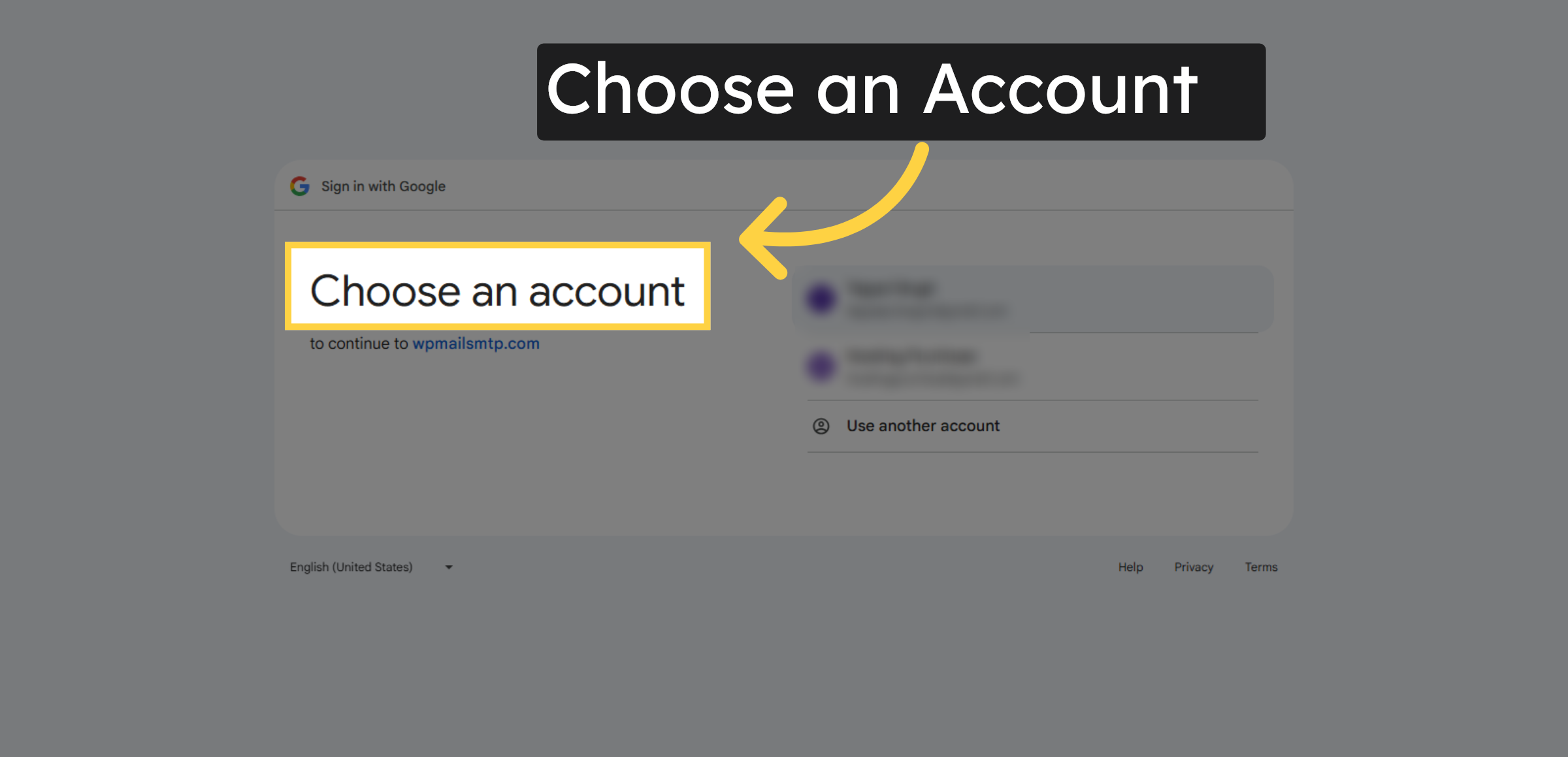 Select Google Account
