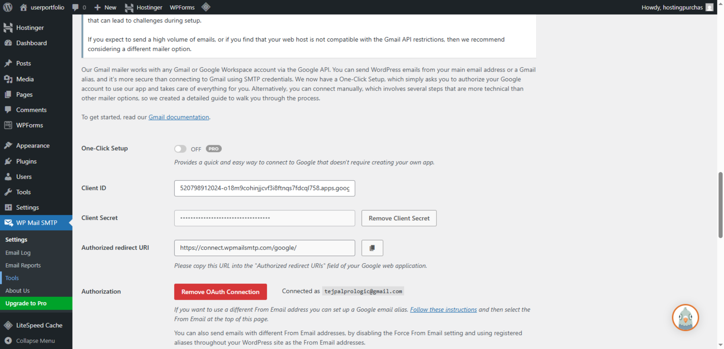Return To WordPress Site