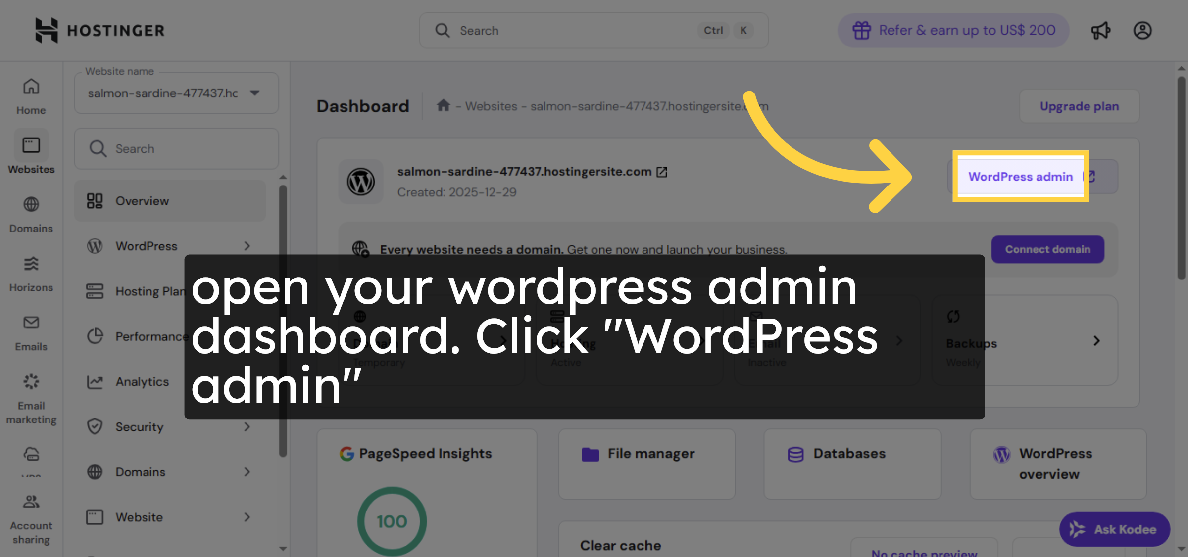 Access WordPress Admin