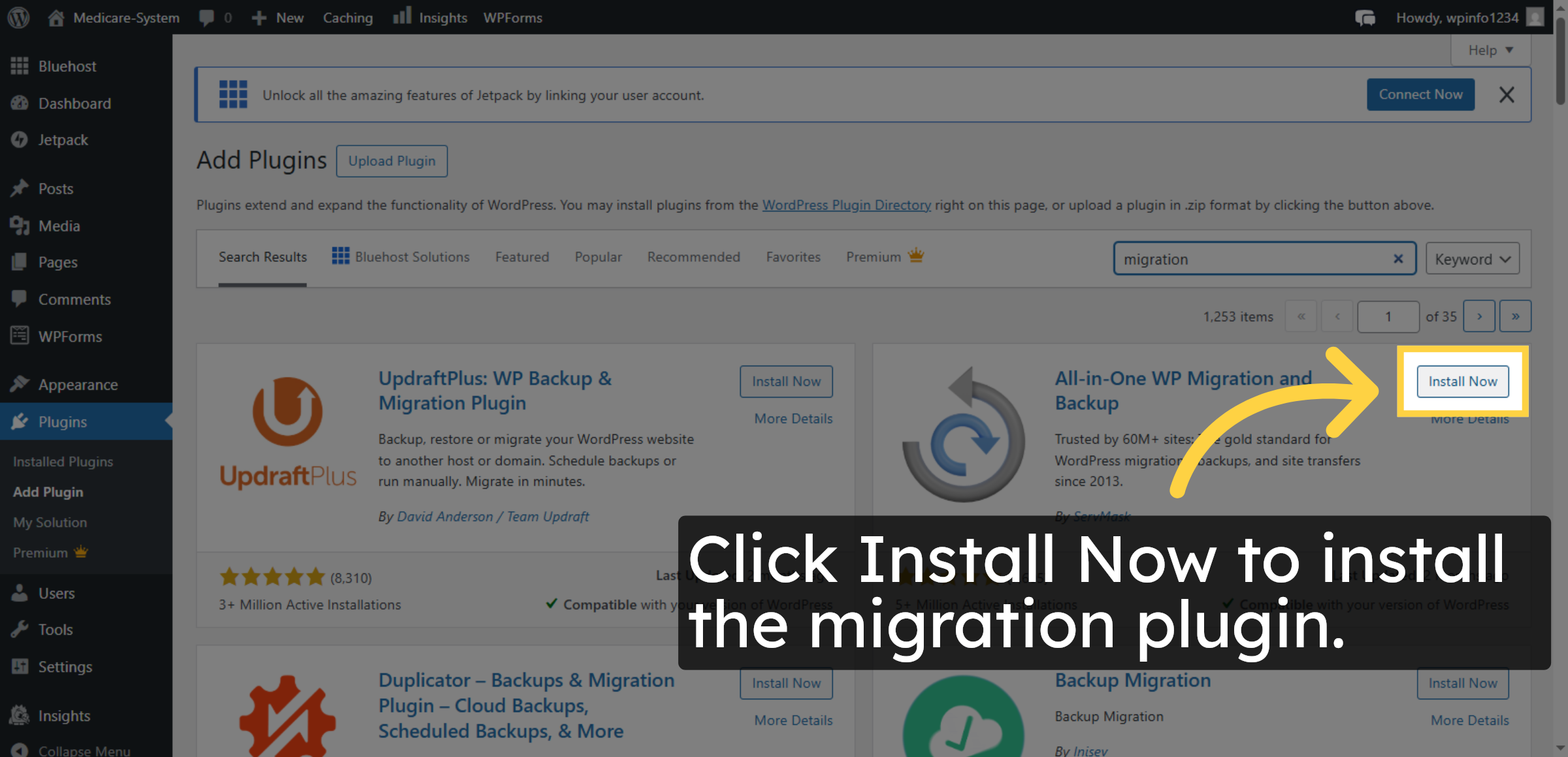 Install Migration Plugin