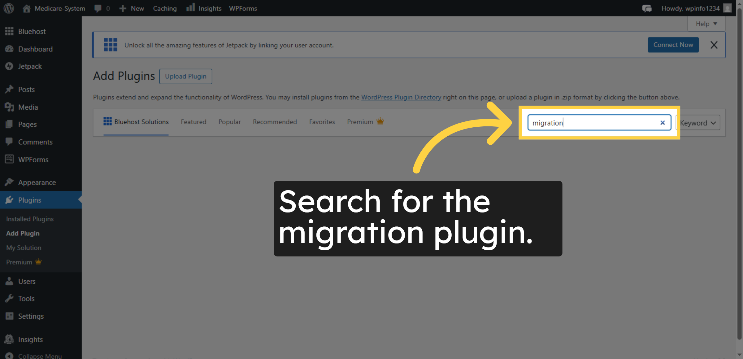 Search for Migration Plugin
