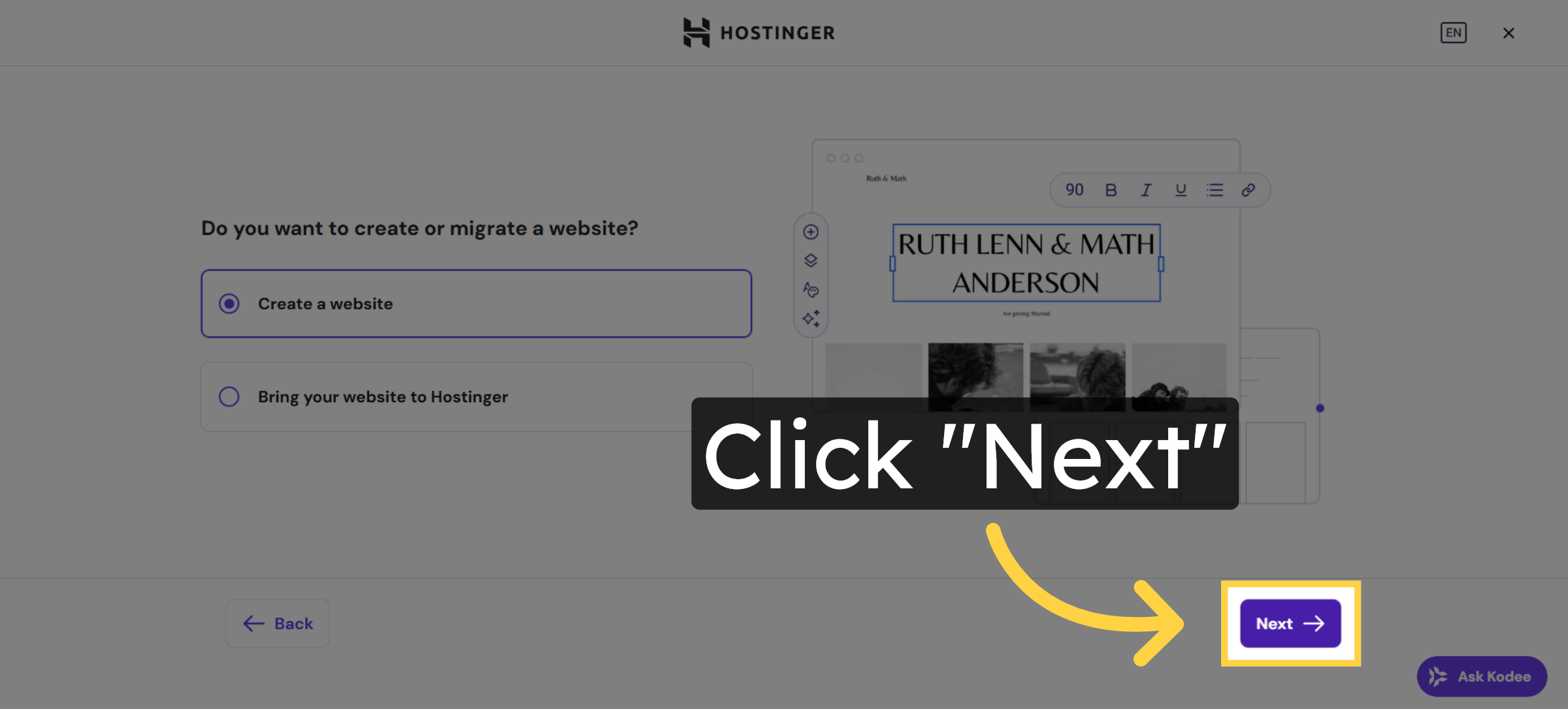 Proceed to Next Step