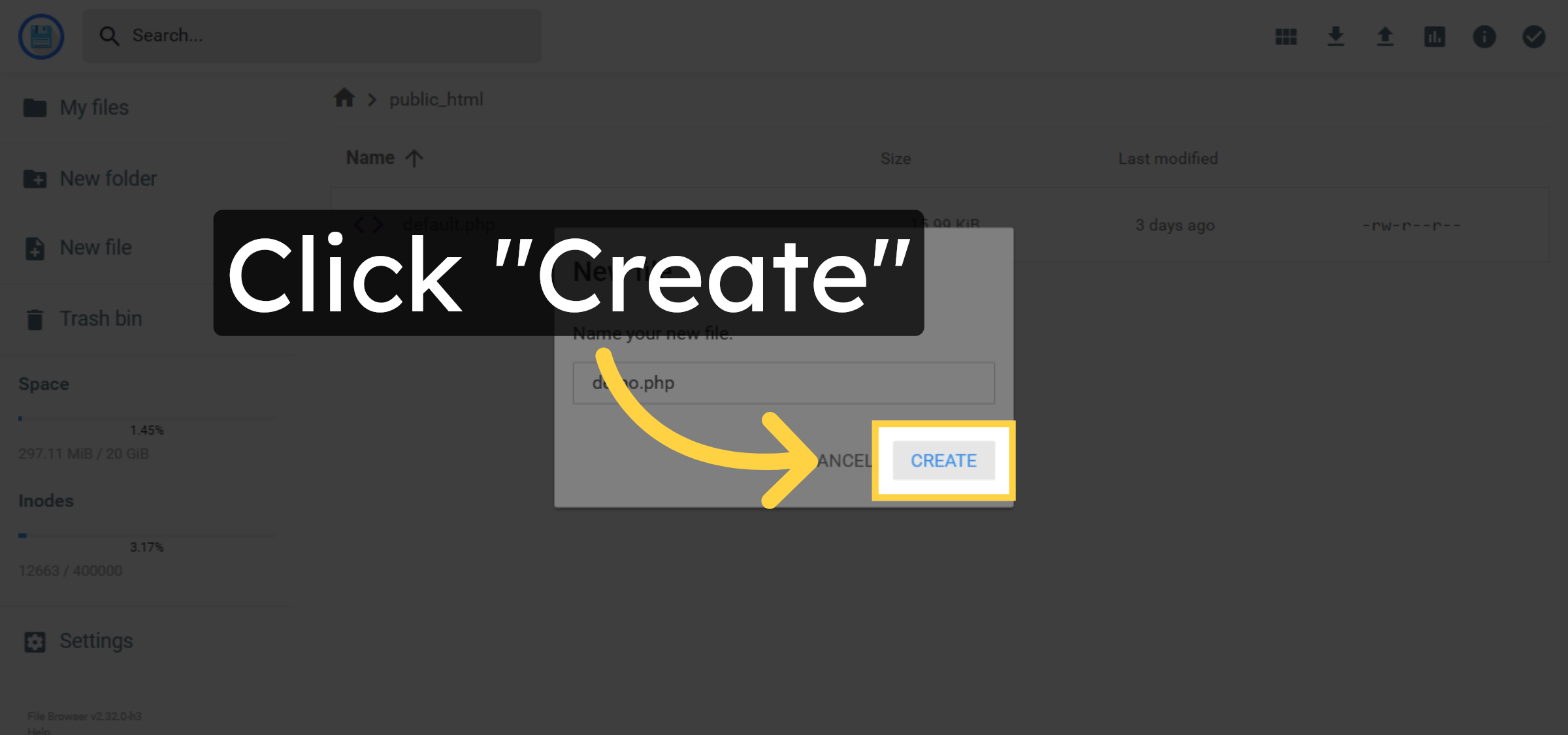 Confirm File Creation