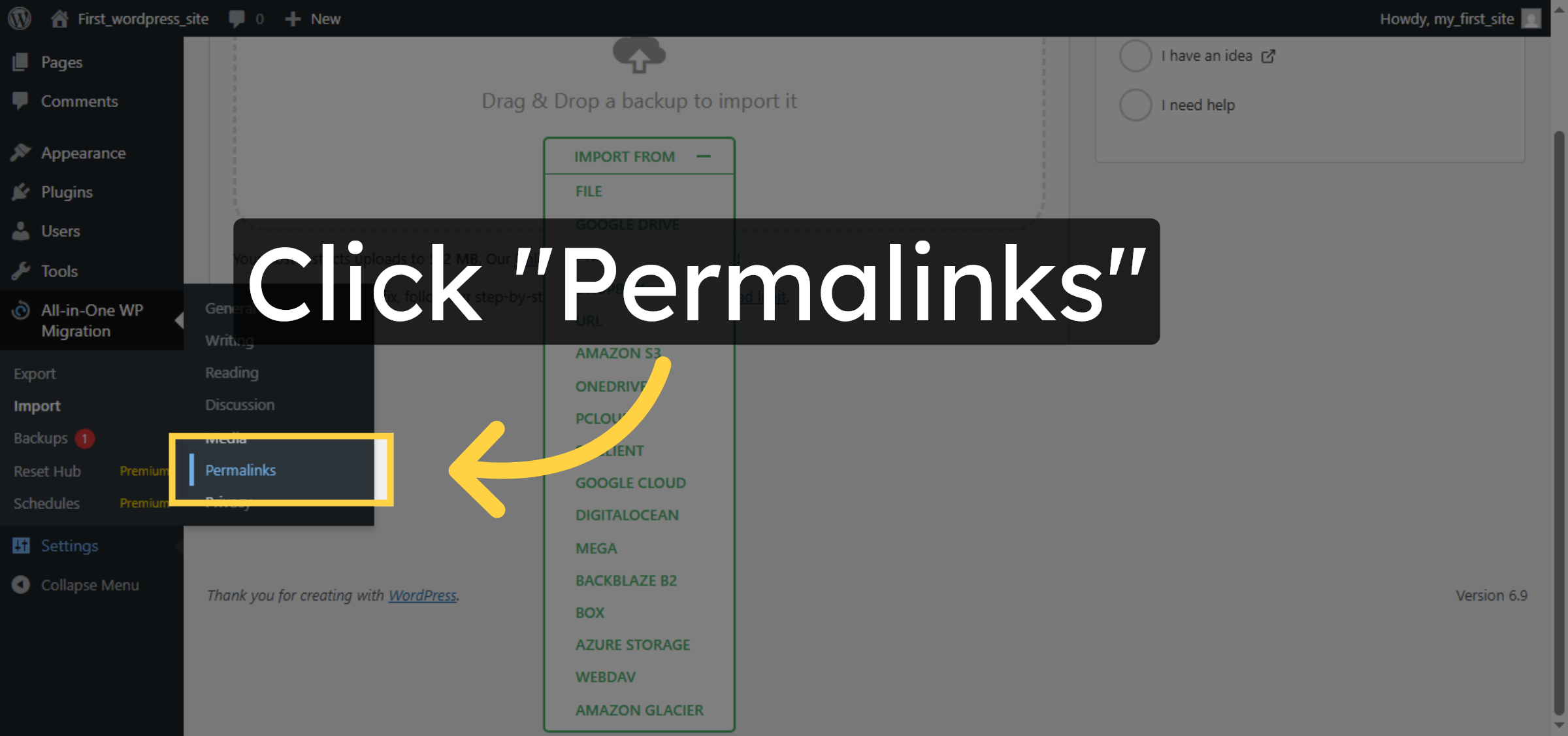 Open Permalinks Settings