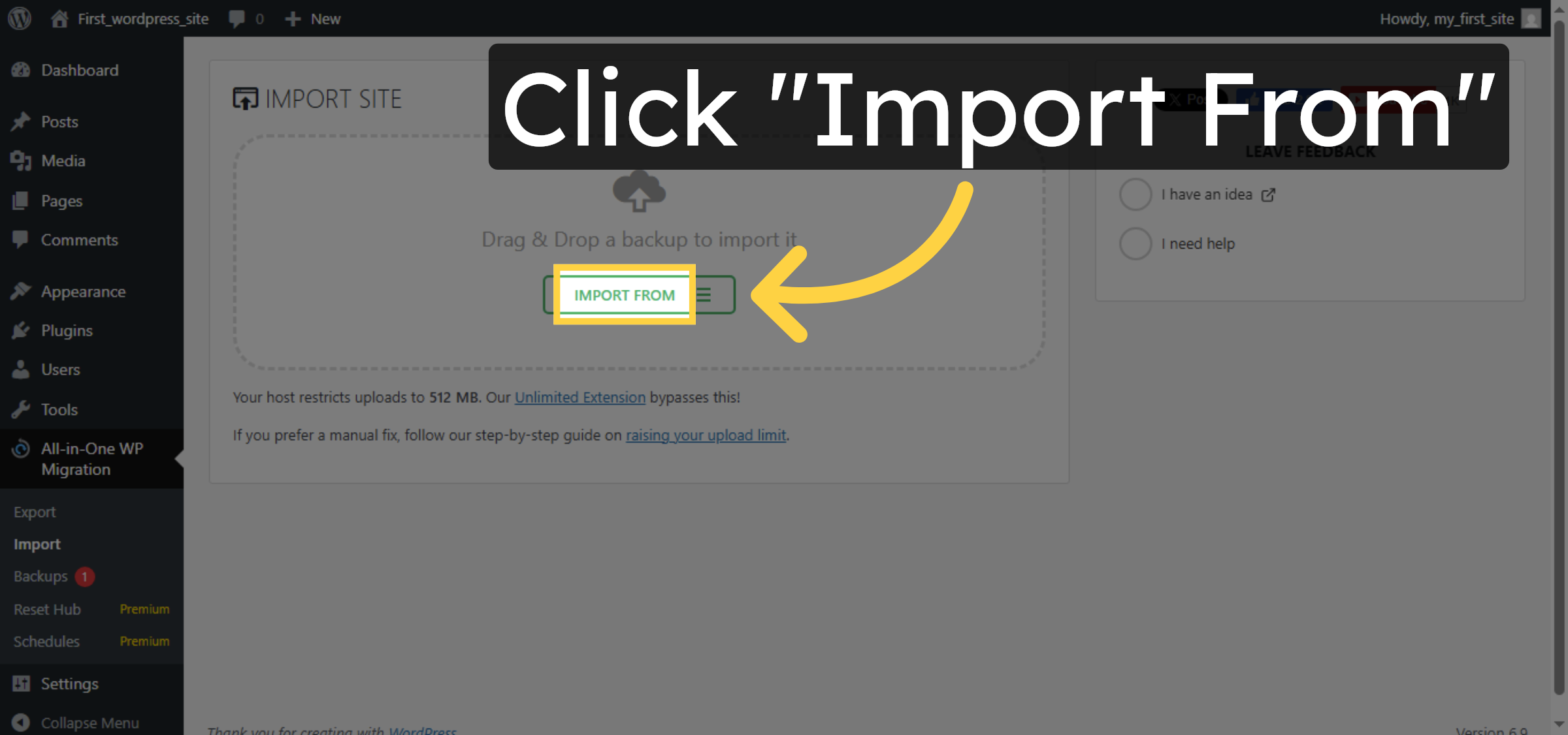 Select Import Source