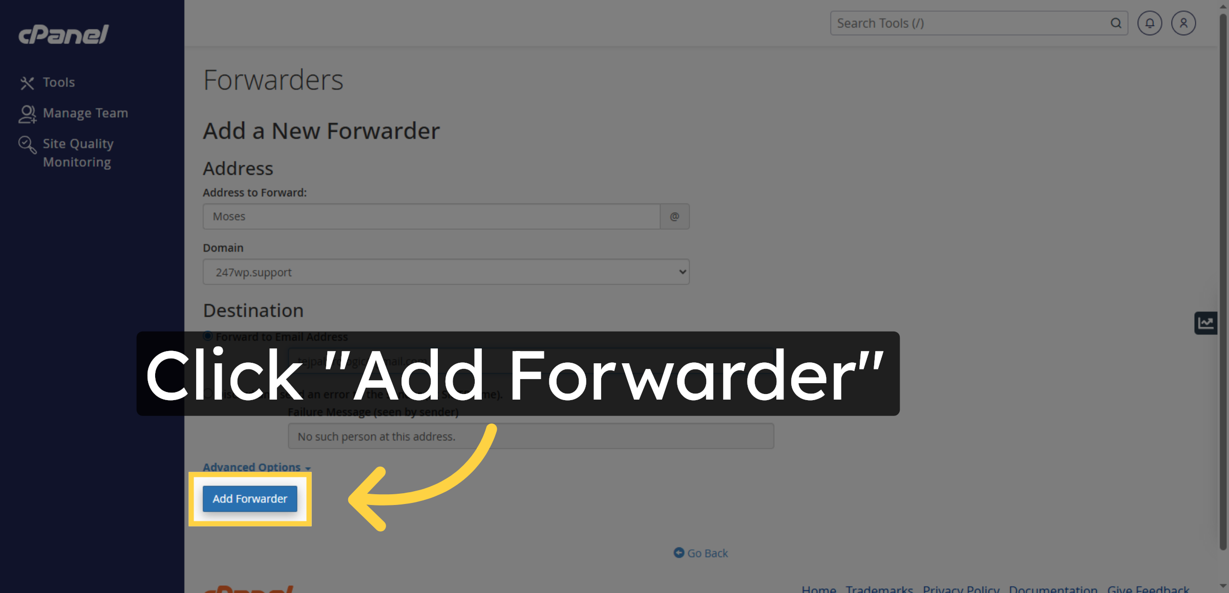 Add Forwarder