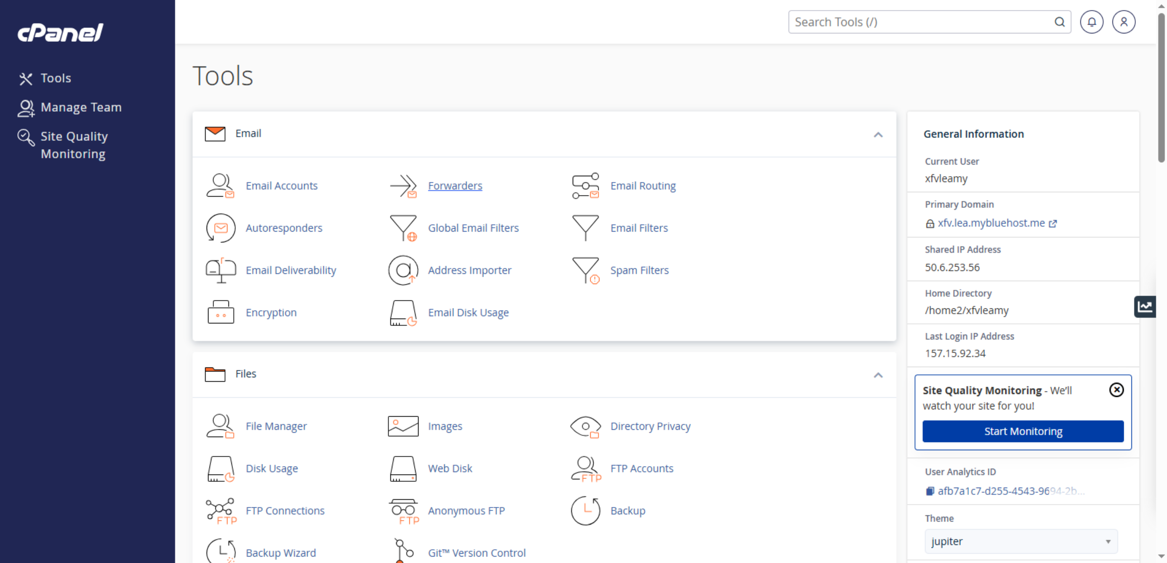 Switch to cPanel URL