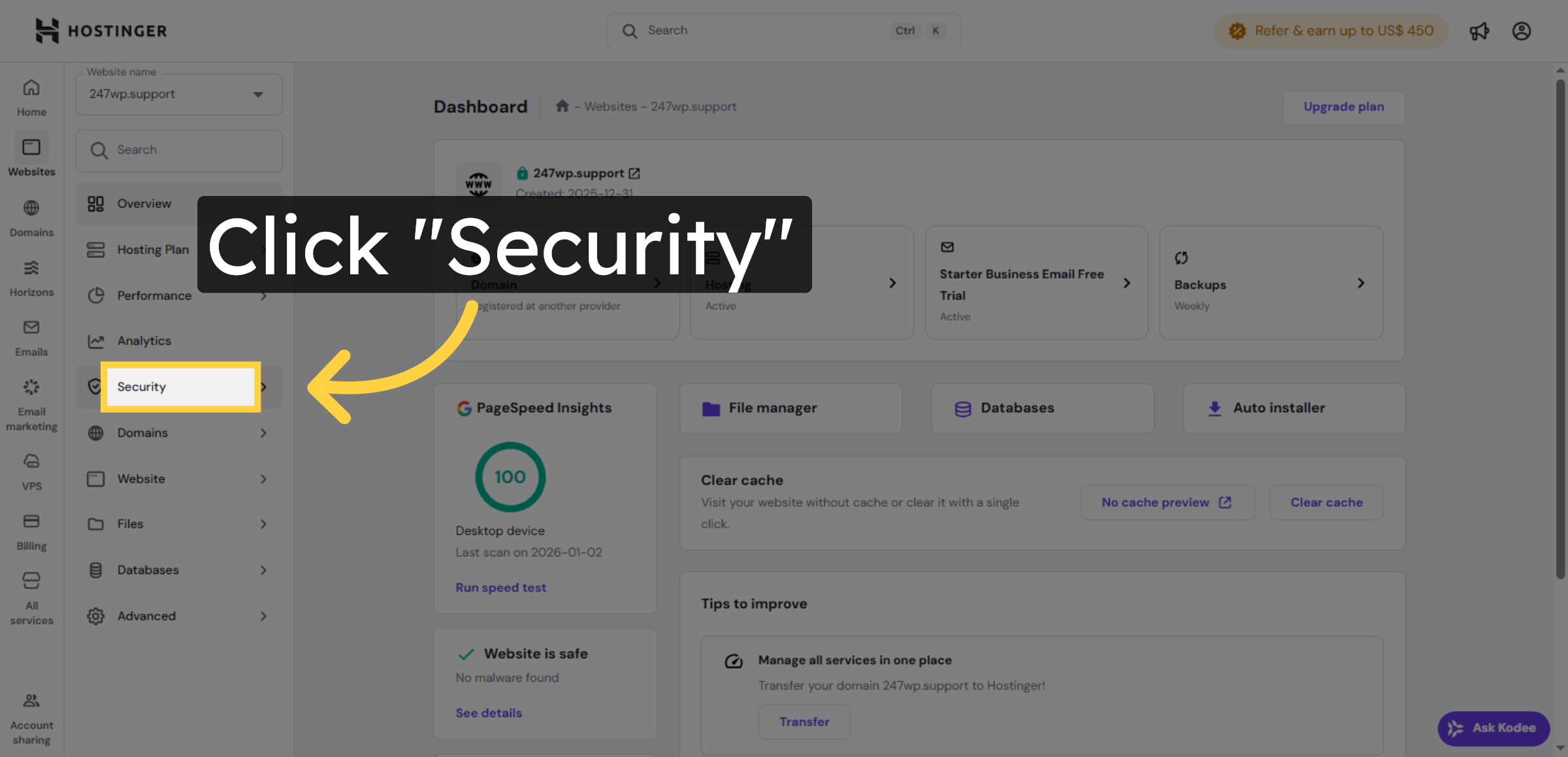 Access Security Settings