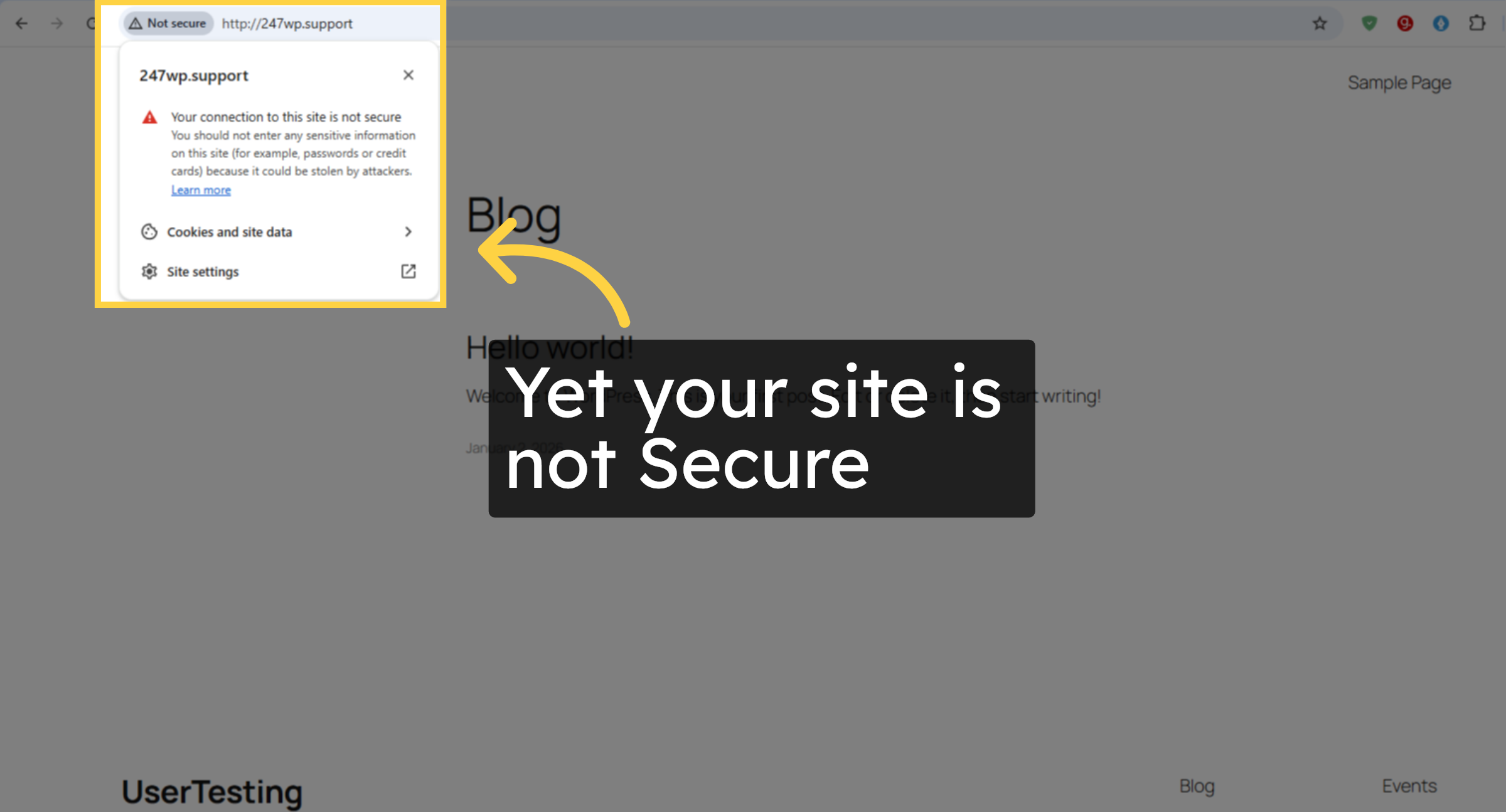 Site Not Secure