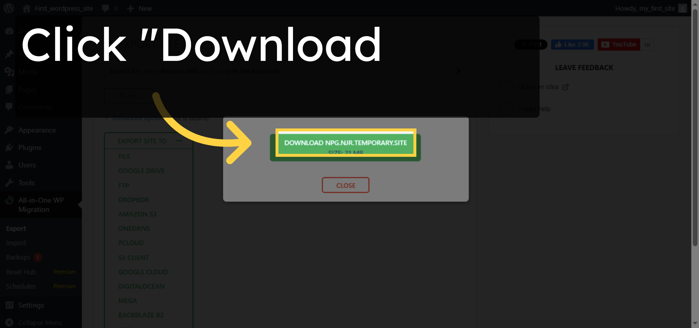 Download Exported File