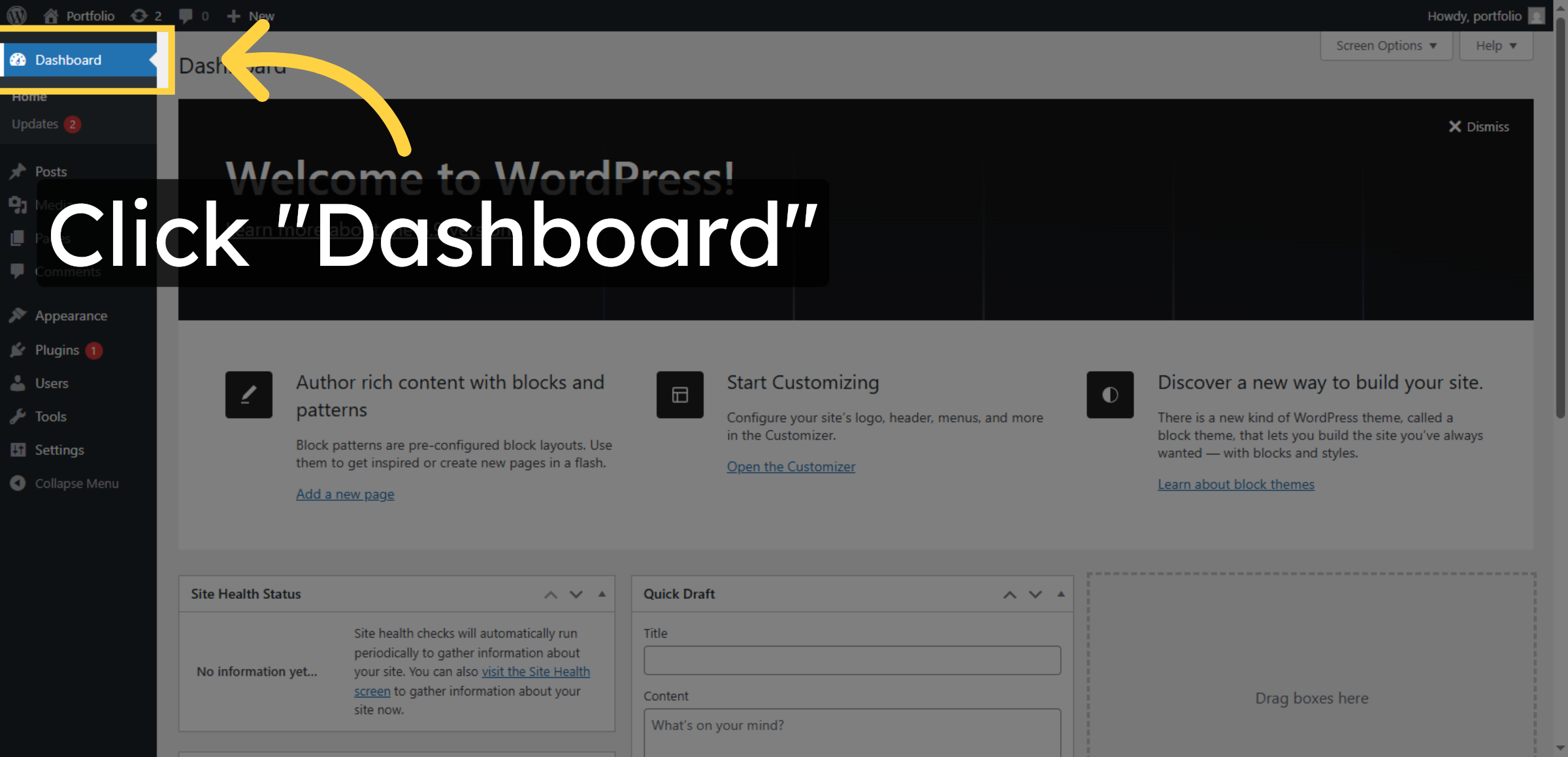 Navigate To Dashboard