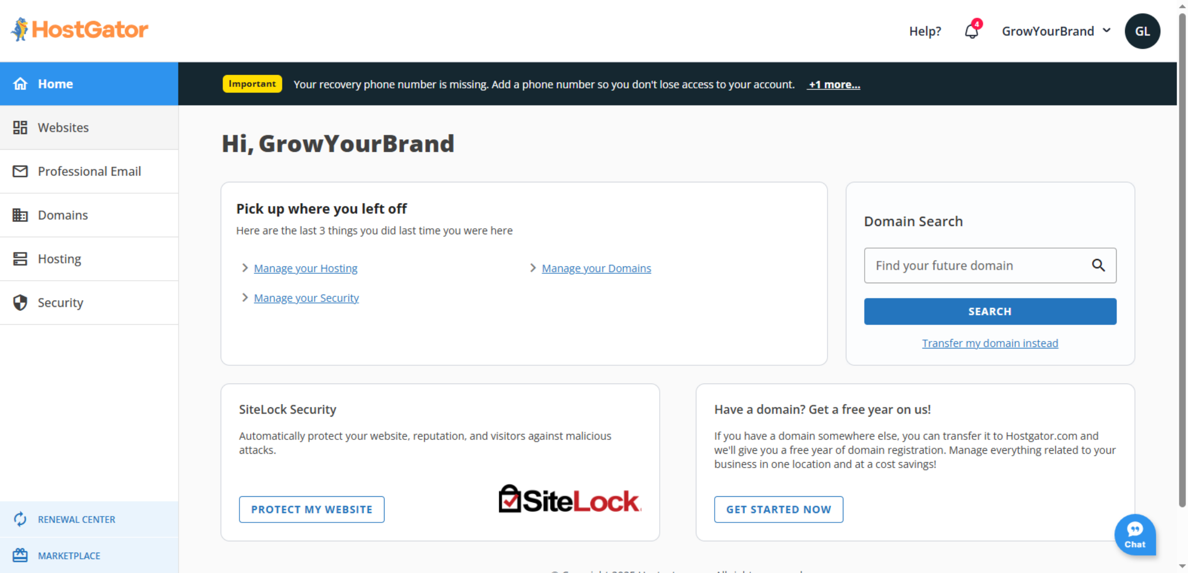 Access HostGator Dashboard