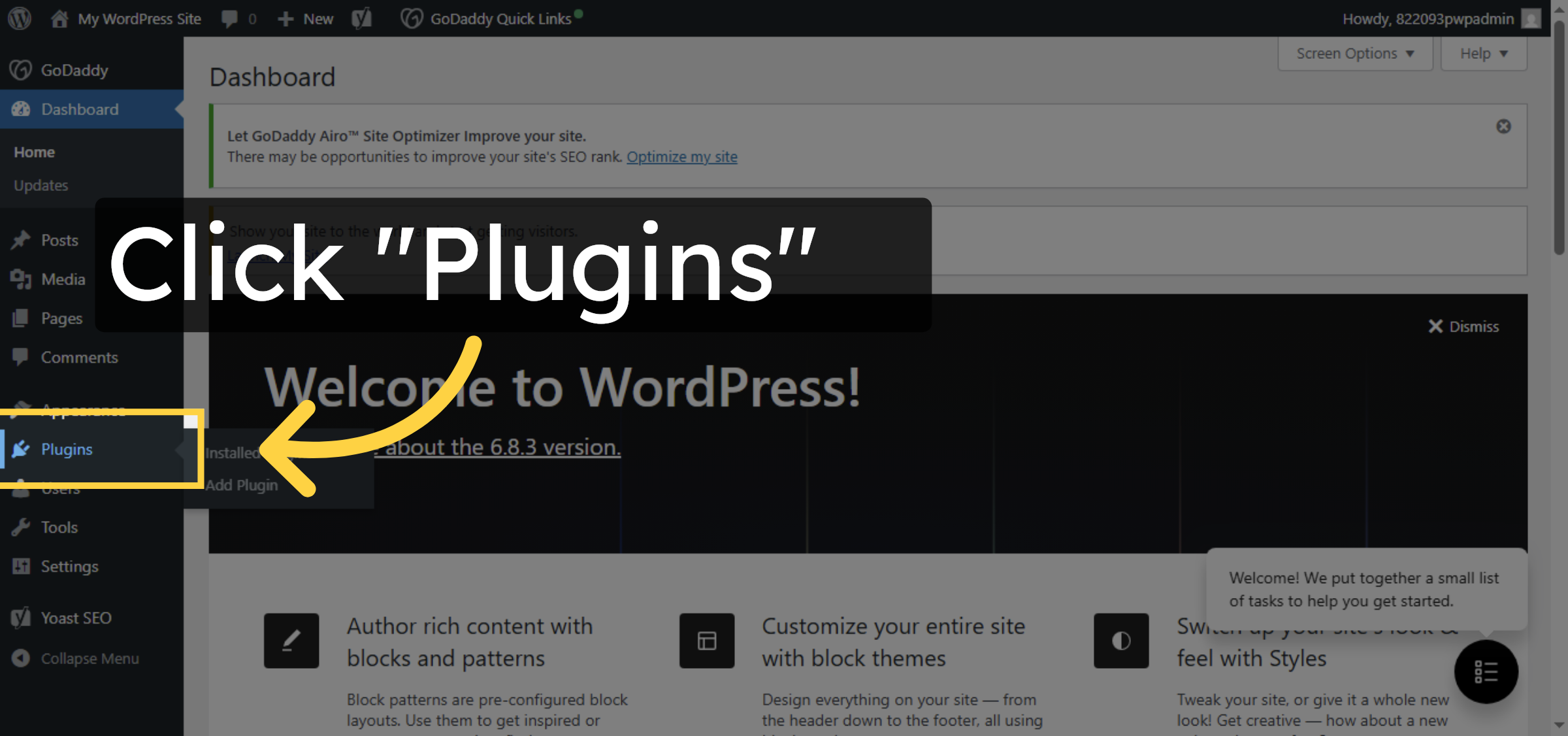 Open Plugins Section