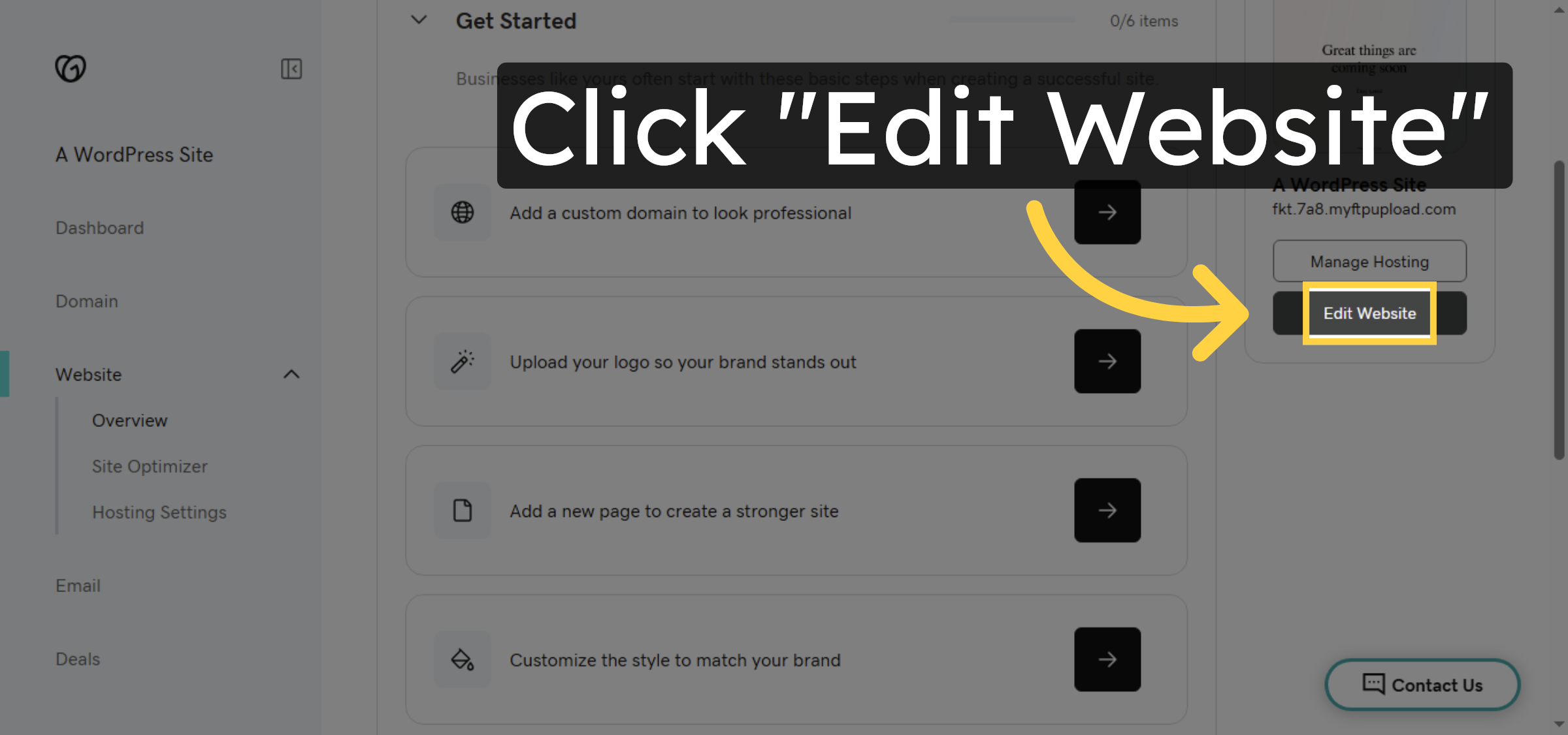 Edit WordPress Website
