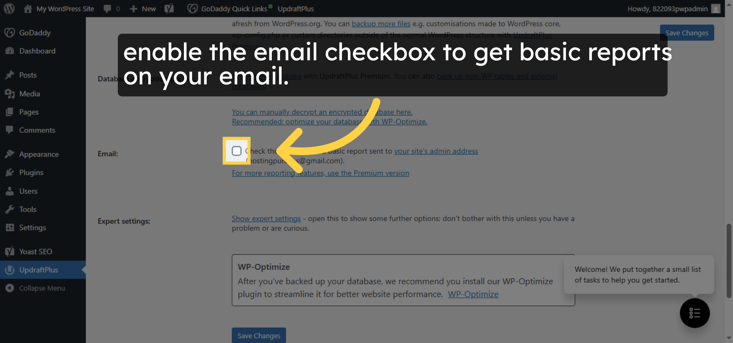 Enable Backup Reports