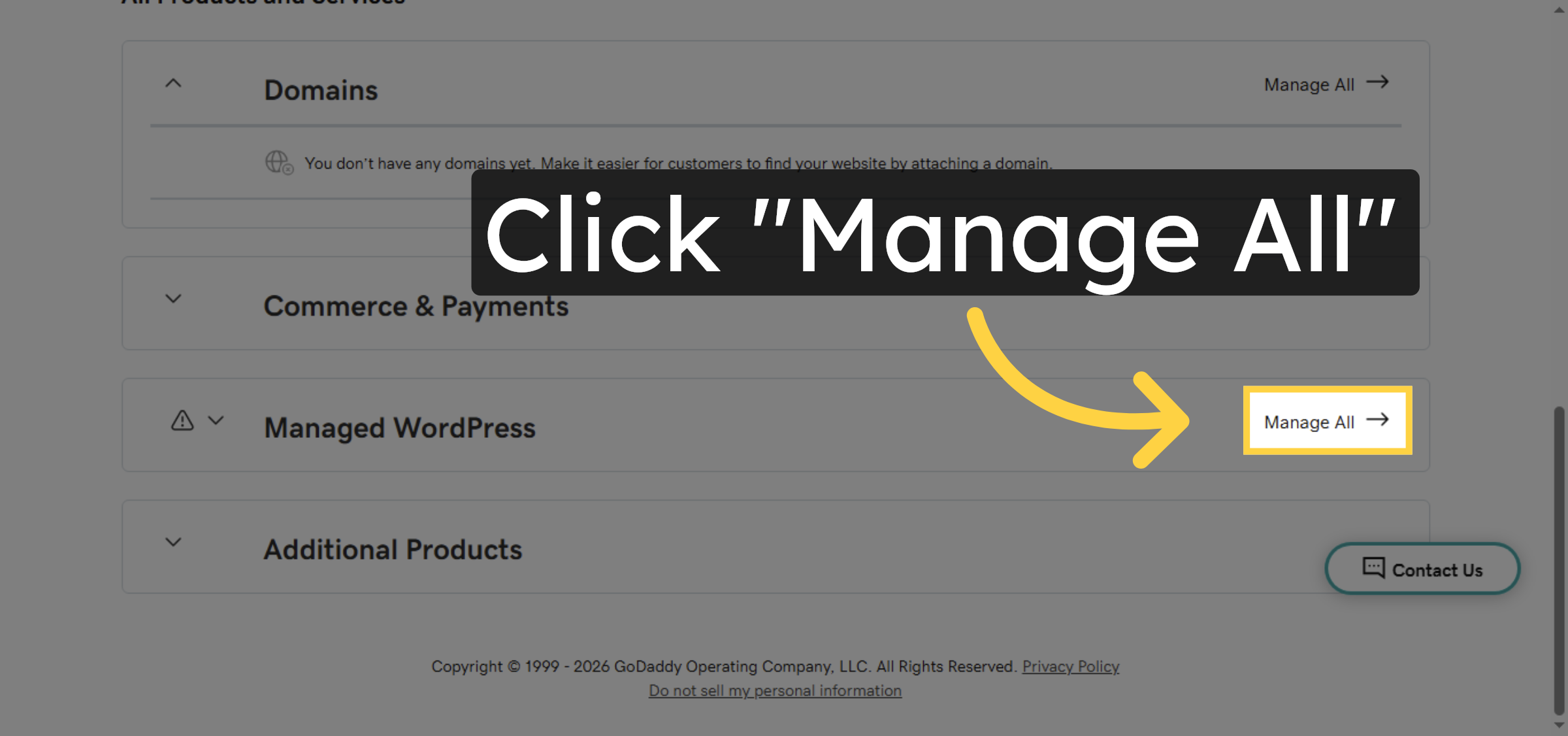 Access Manage All Products