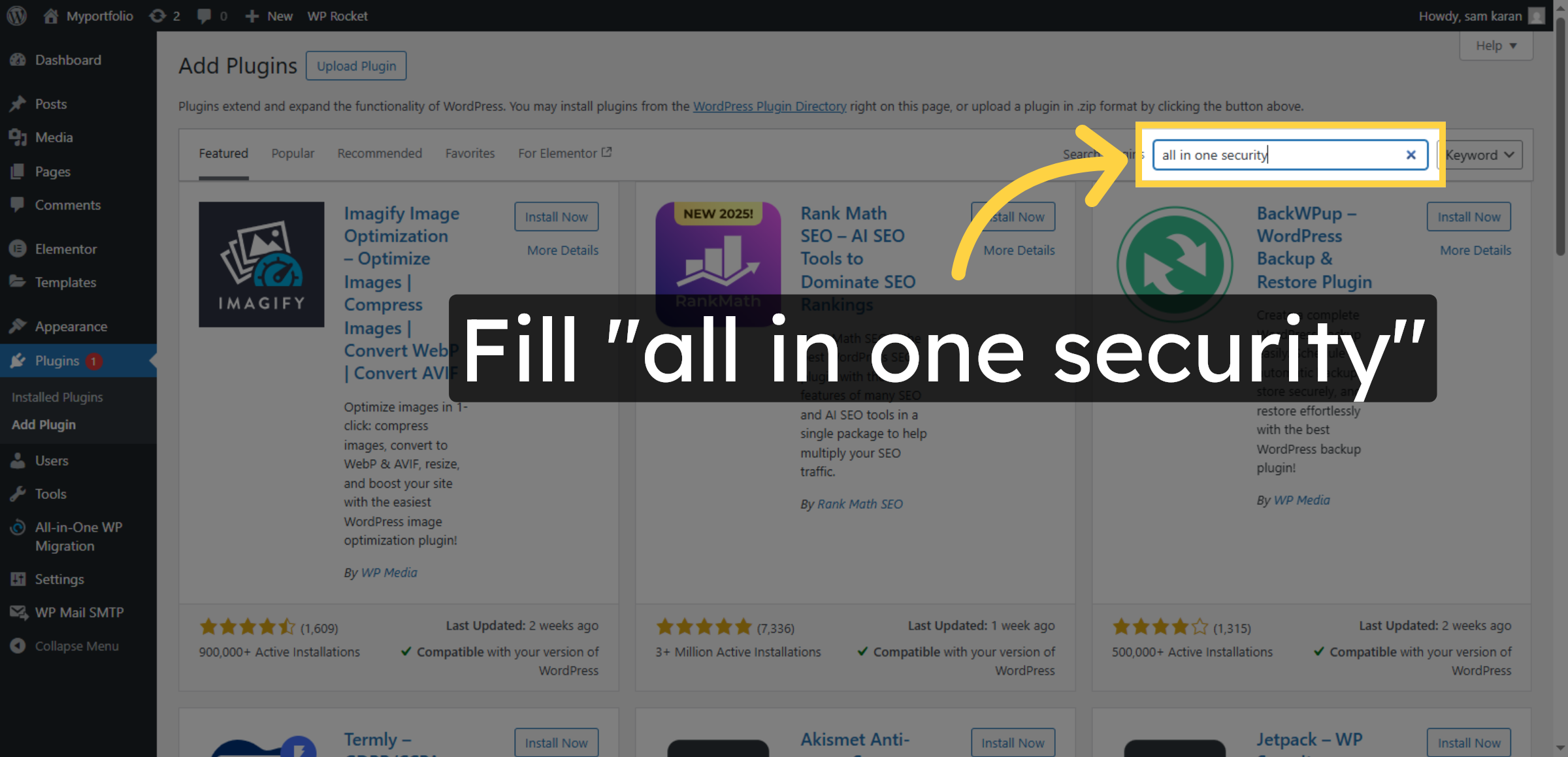 Search All In One Security