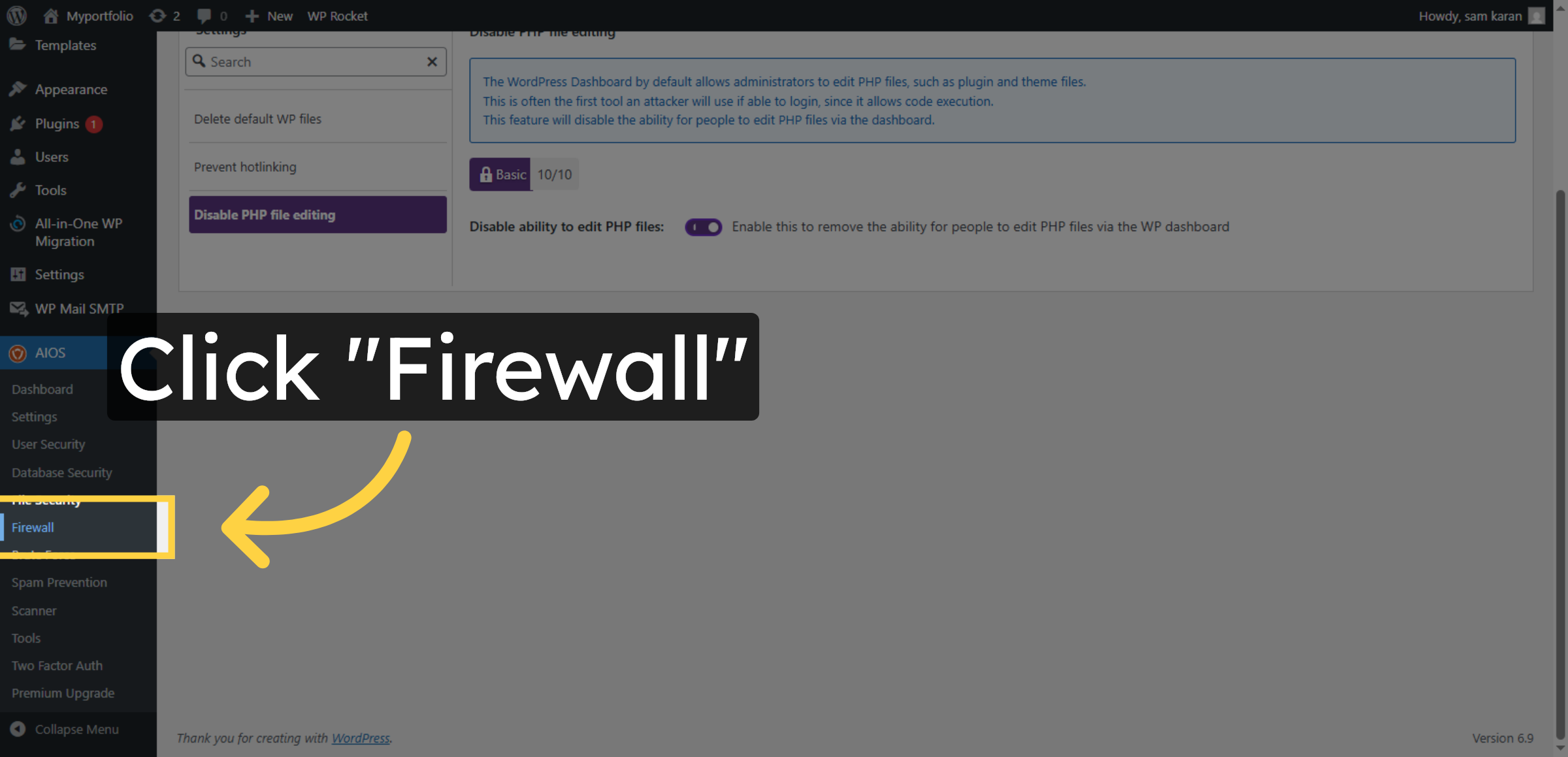 Open Firewall Settings