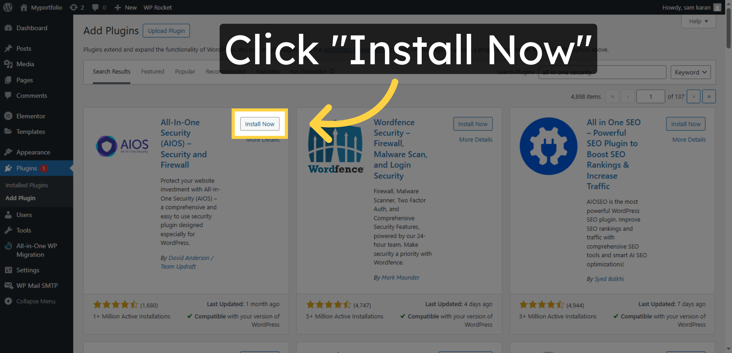 Install Security Plugin