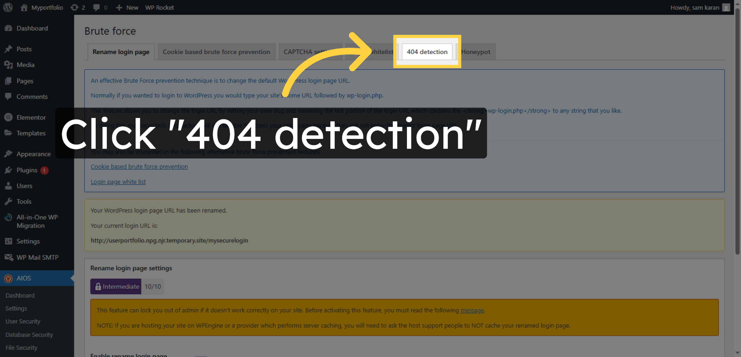 Select 404 Detection