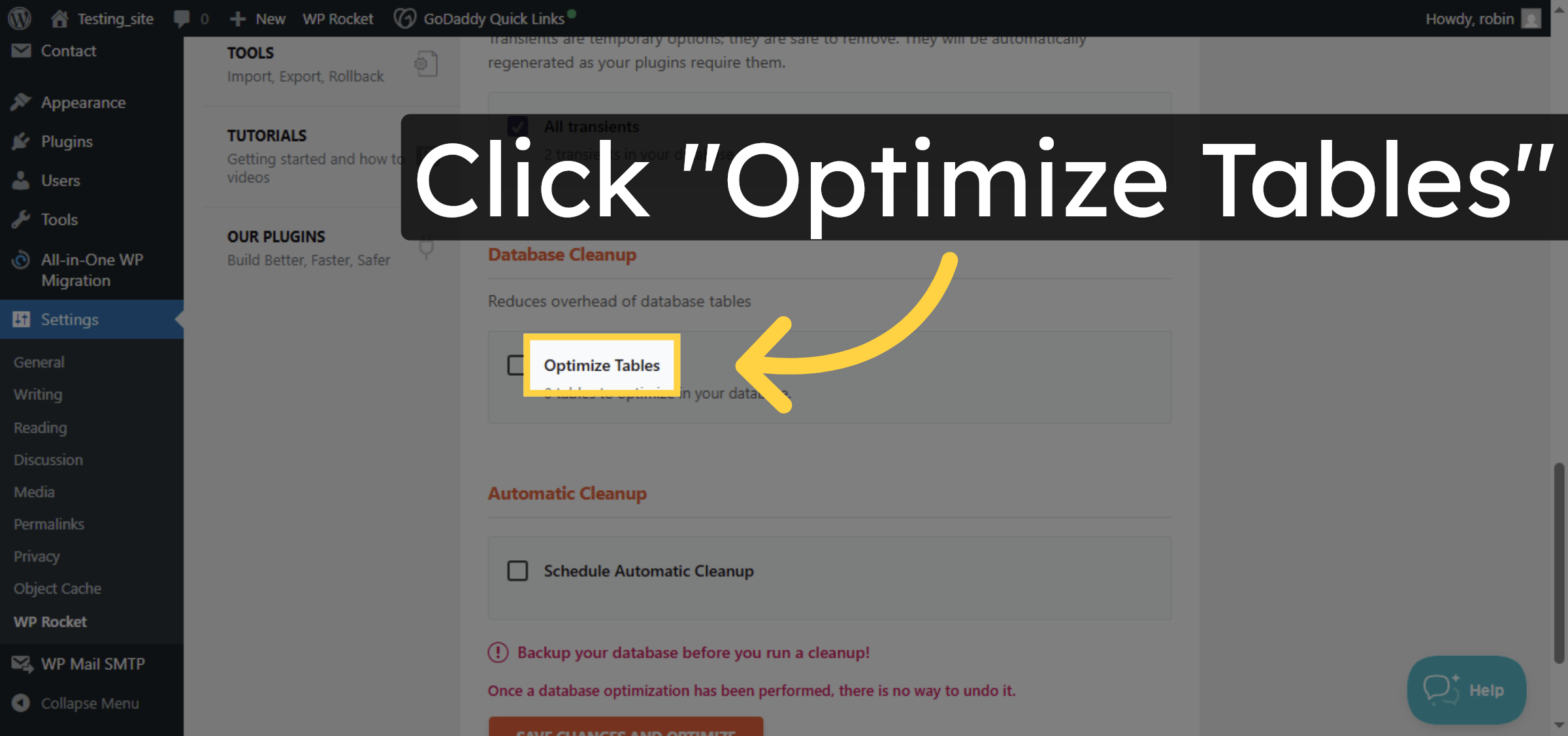 Optimize Database Tables