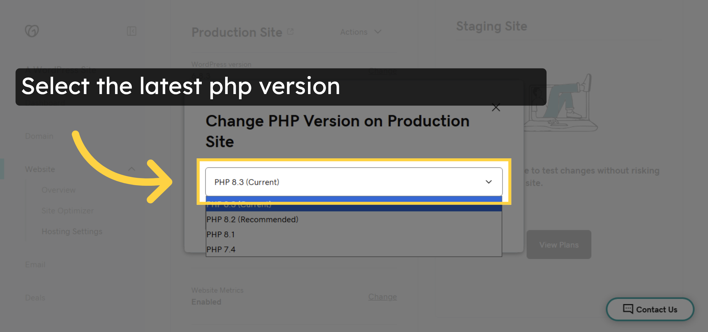 Select PHP Version