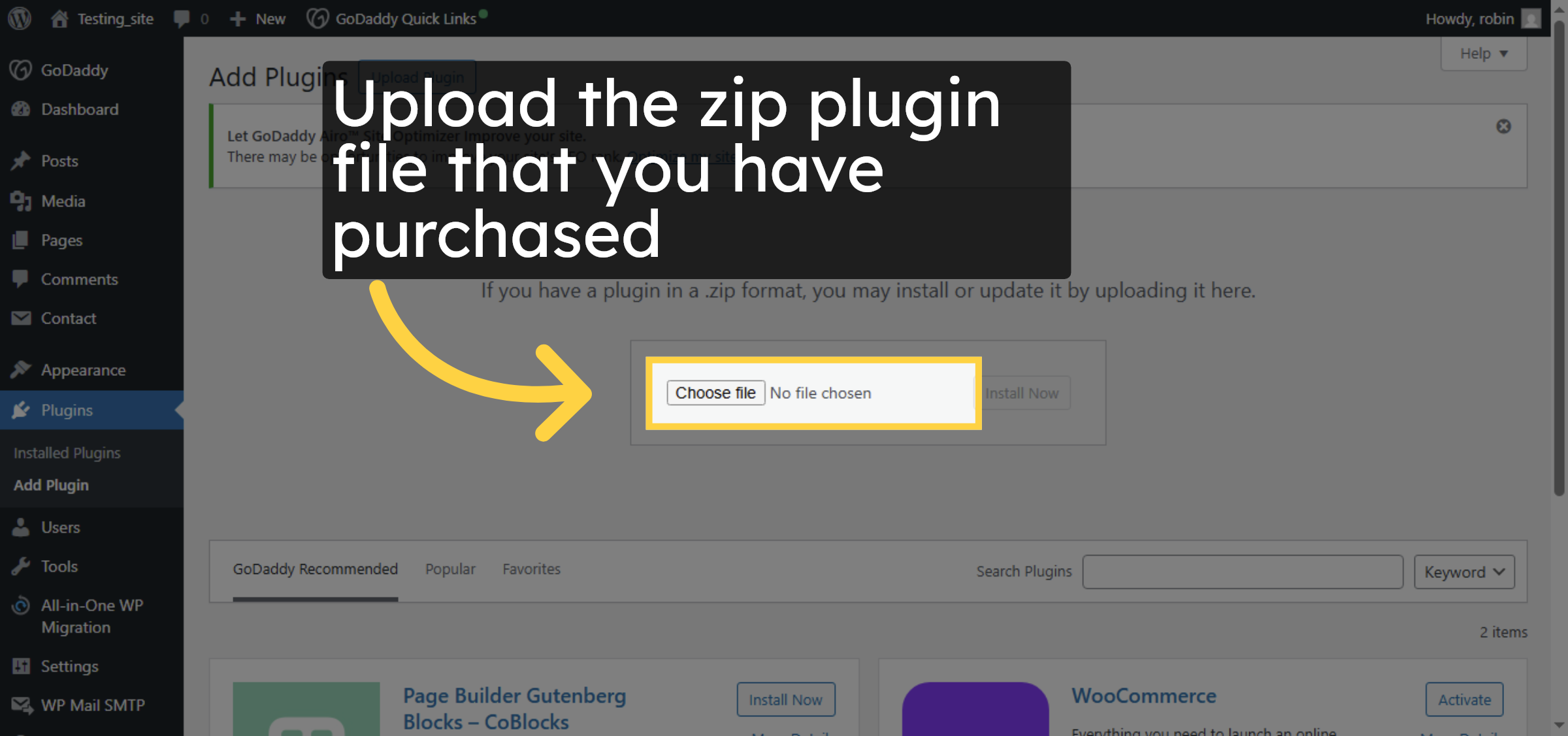 Select Plugin Zip File