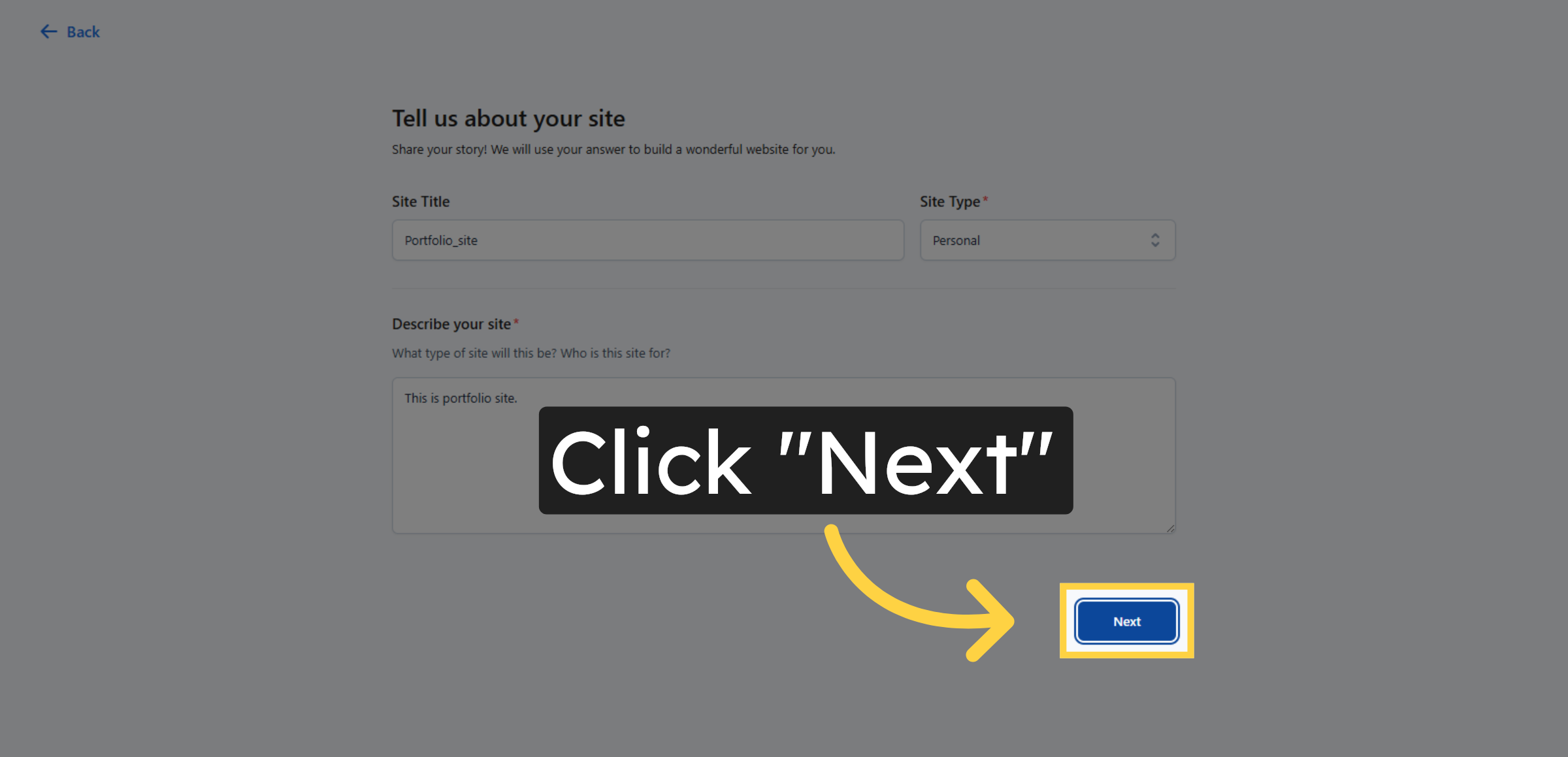 Proceed to Next Step