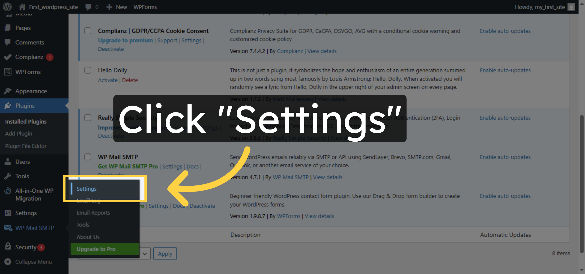 Open Plugin Settings