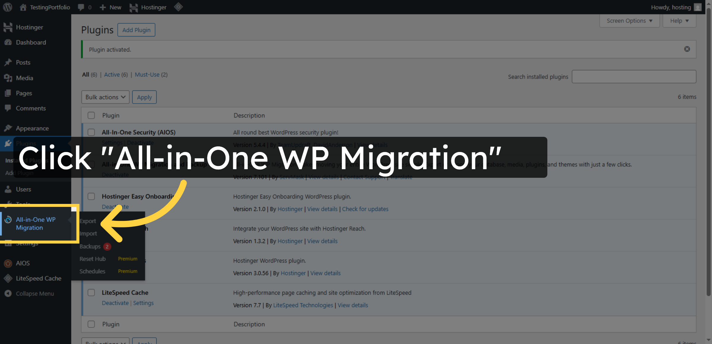 Open Migration Plugin