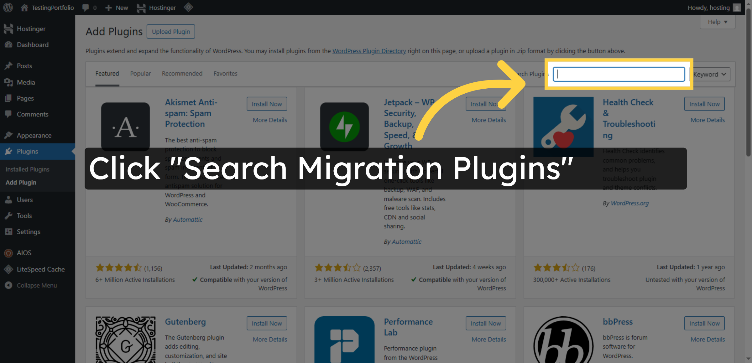 Access Plugin Search