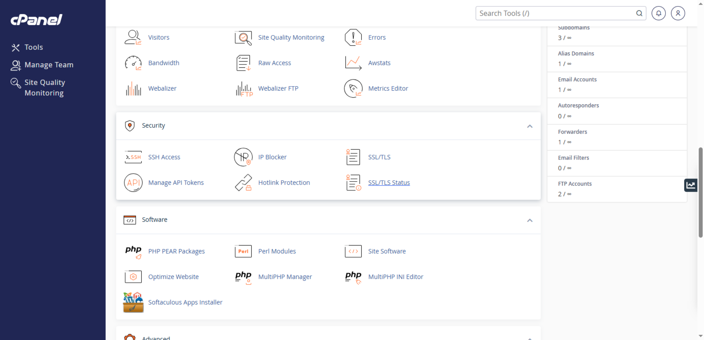 Switch to cPanel URL