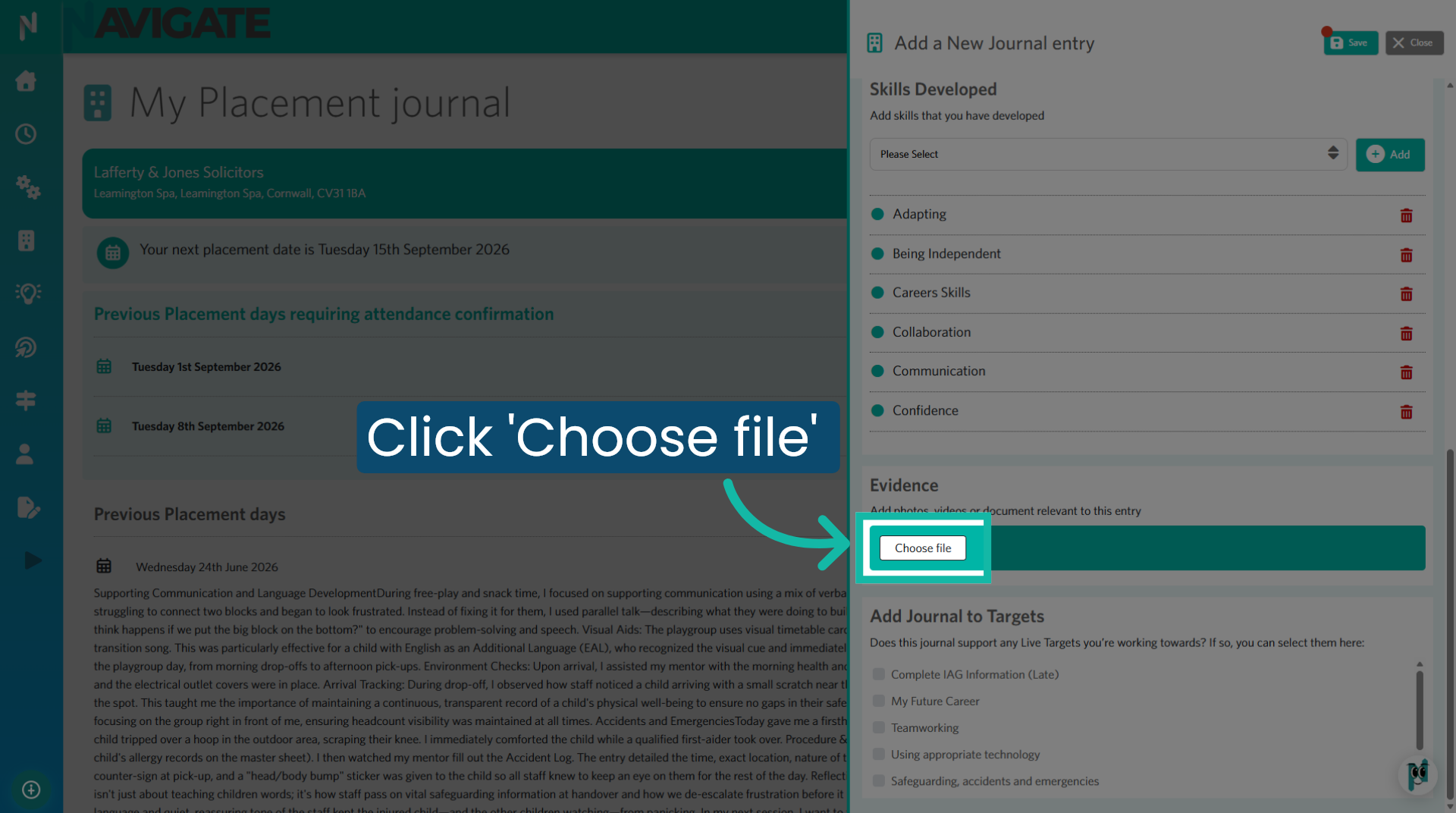 Add photos, videos or documents relevant to this activity