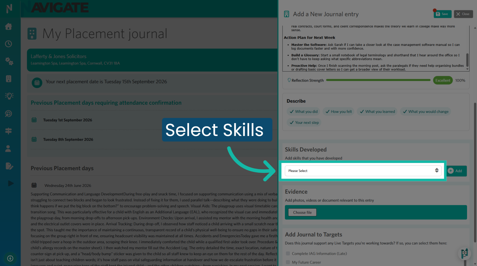 Select Skills developed