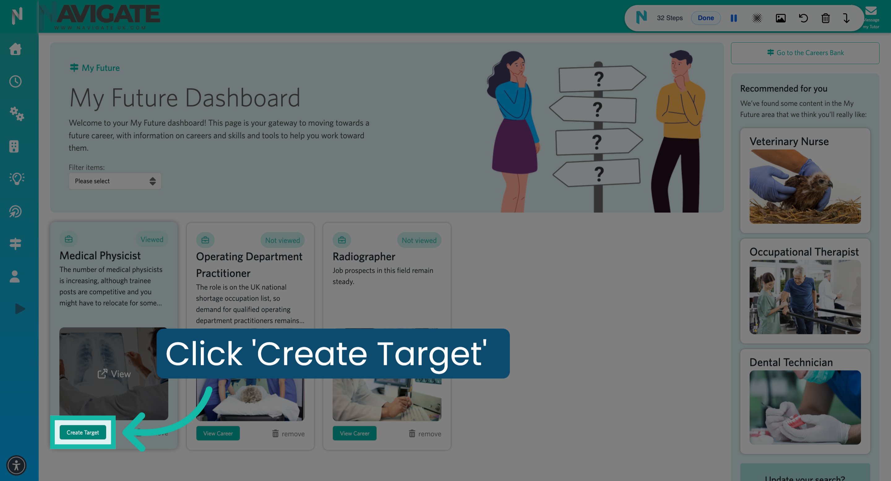 Create Career Target