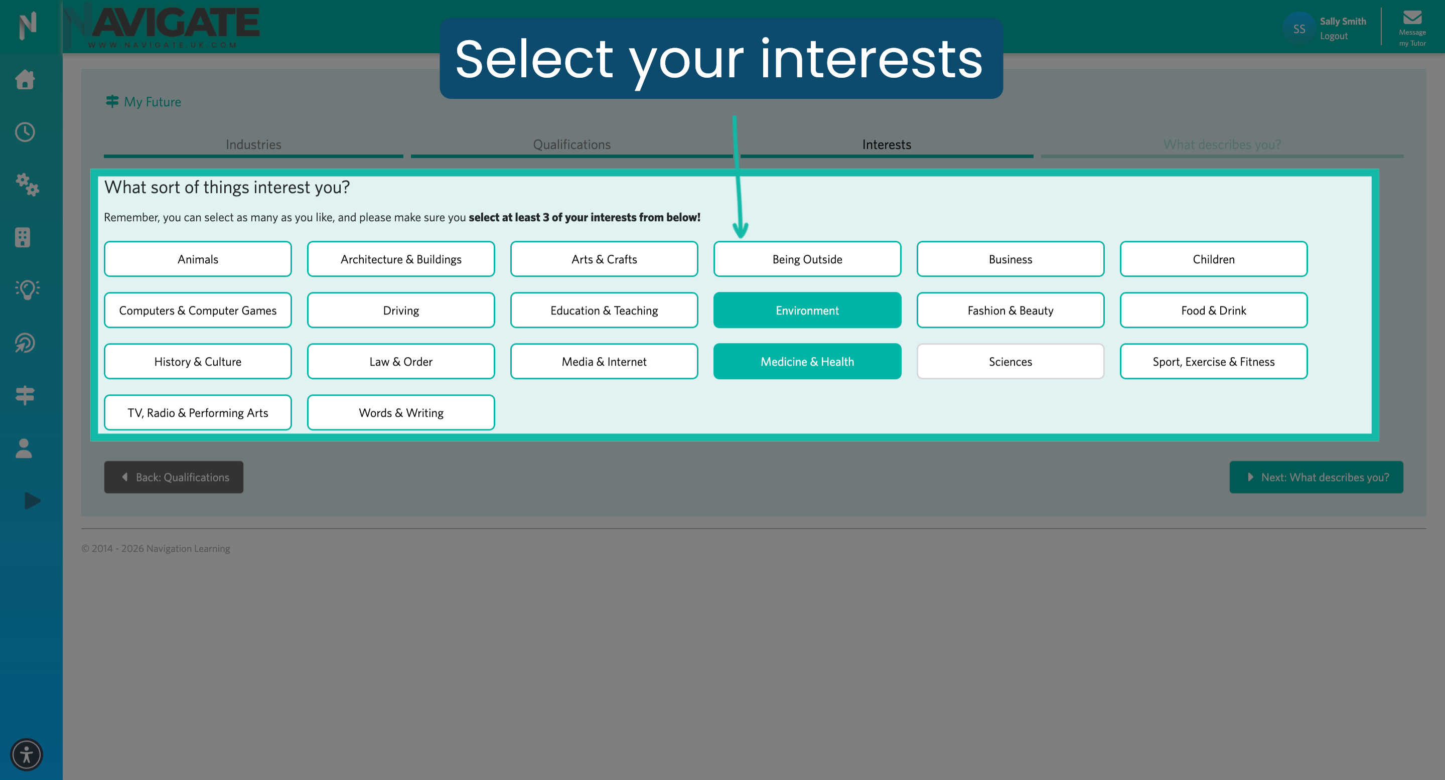 Select your Interests
