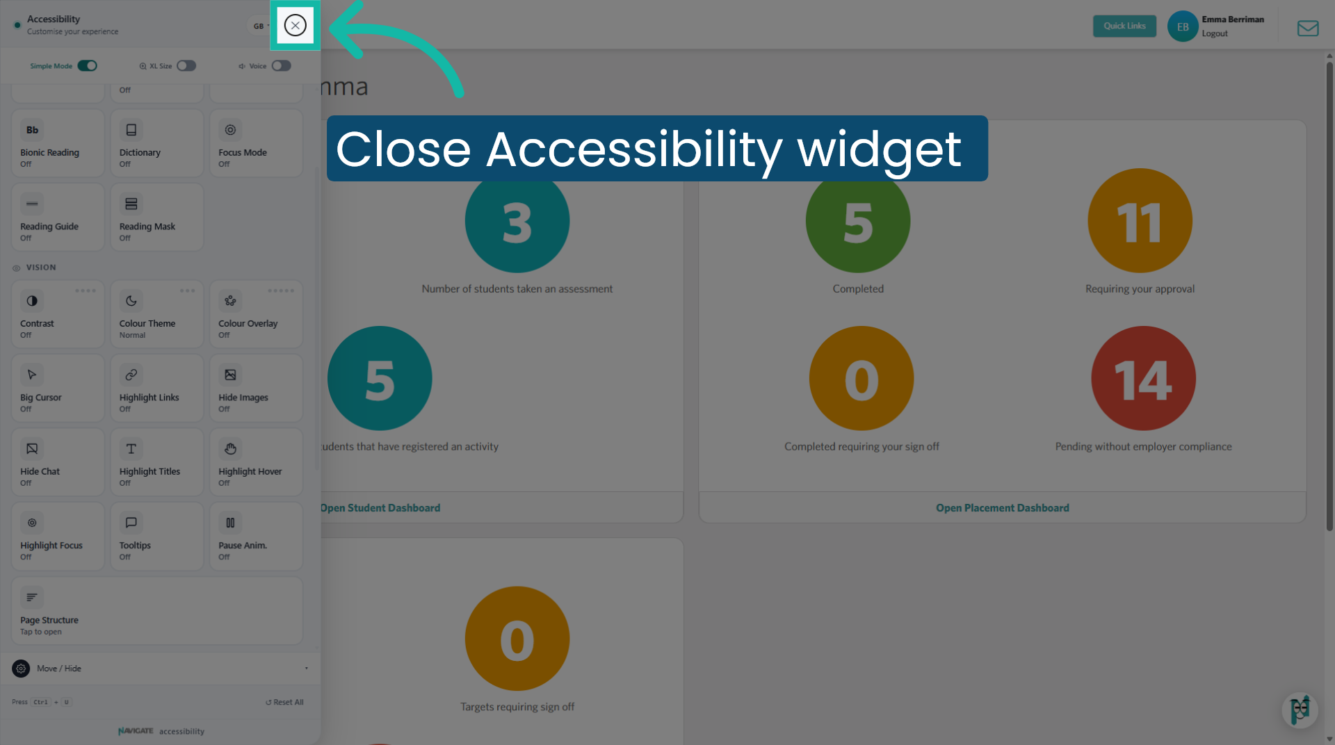 Close Accessibility Menu