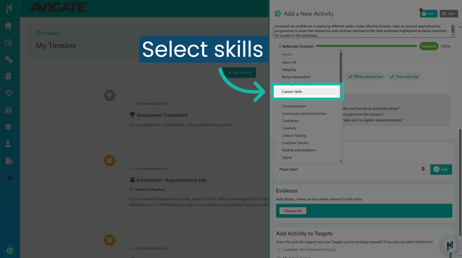 Select Skills developed