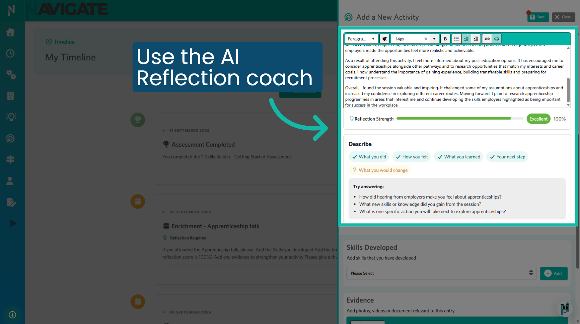 Use the AI Reflection Coach
