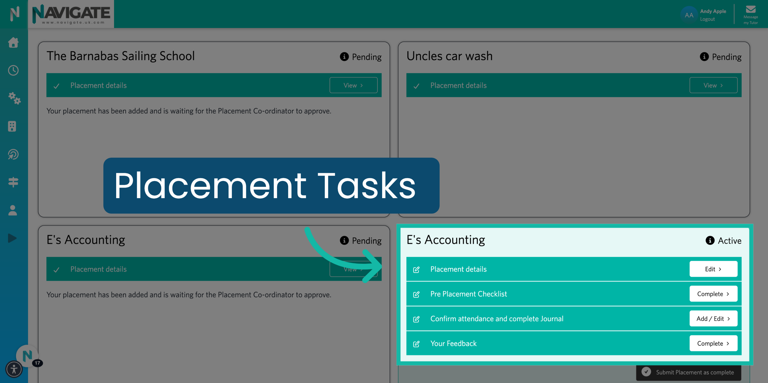 Your Placement Tasks