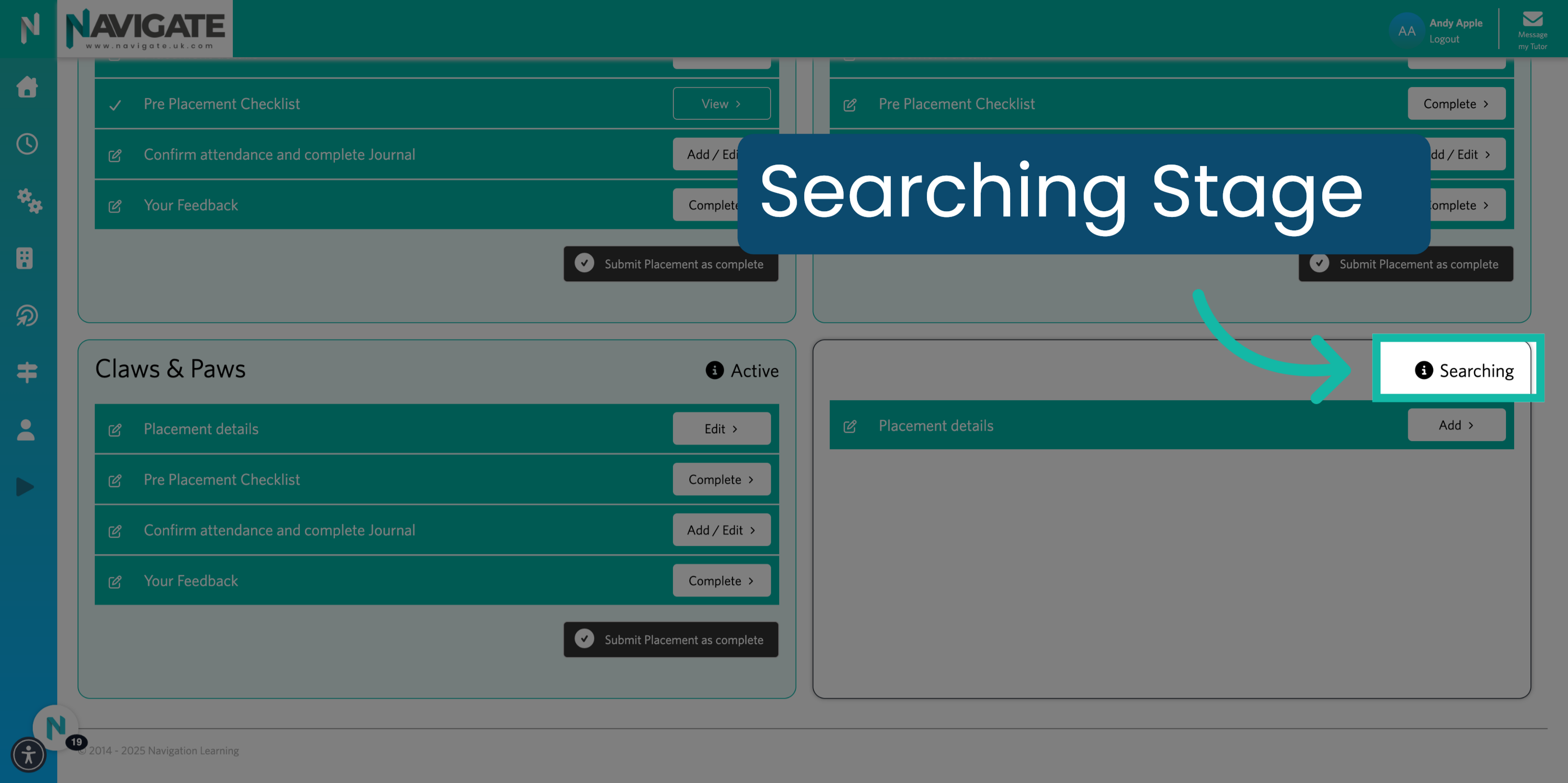 Searching Stage.