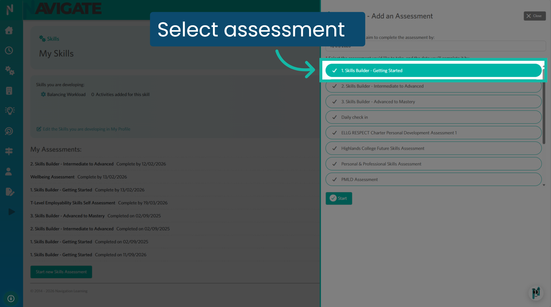Select assessment