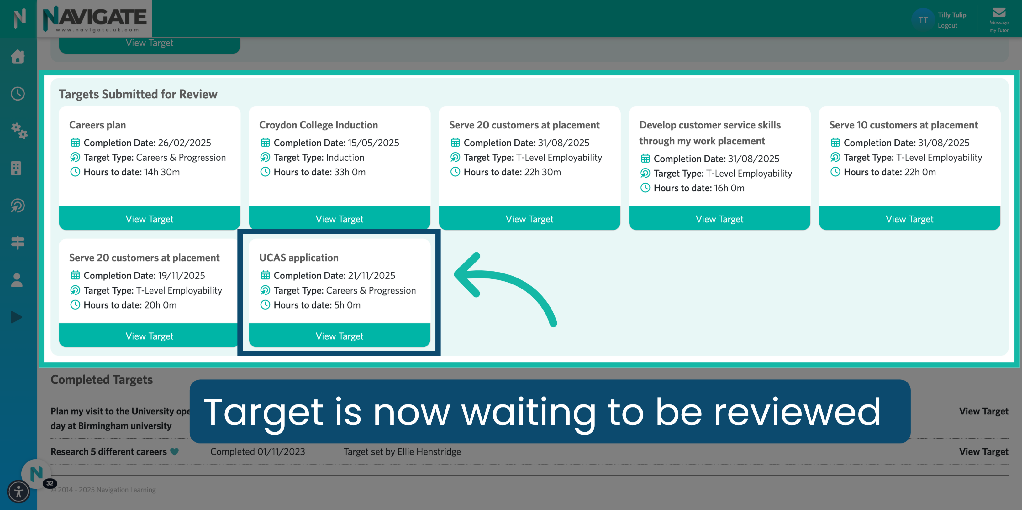 Target Submitted for Review